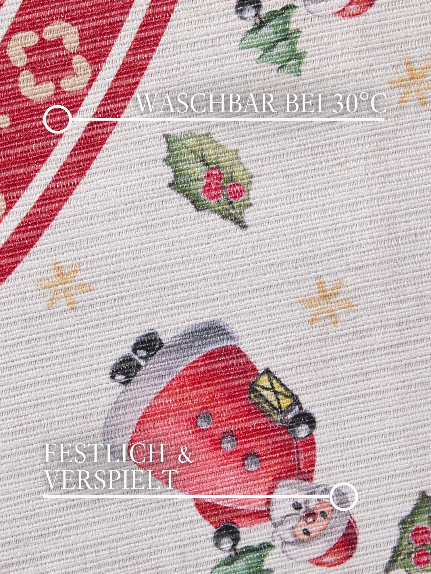 Villeroy & Boch Tapis »Toy's Delight Limited Edition Santa Claus« Rond 3 mm Höhe Limited Edition, Weihnachten, Wohnzimmer, Baumrock, Waschbar, Rund