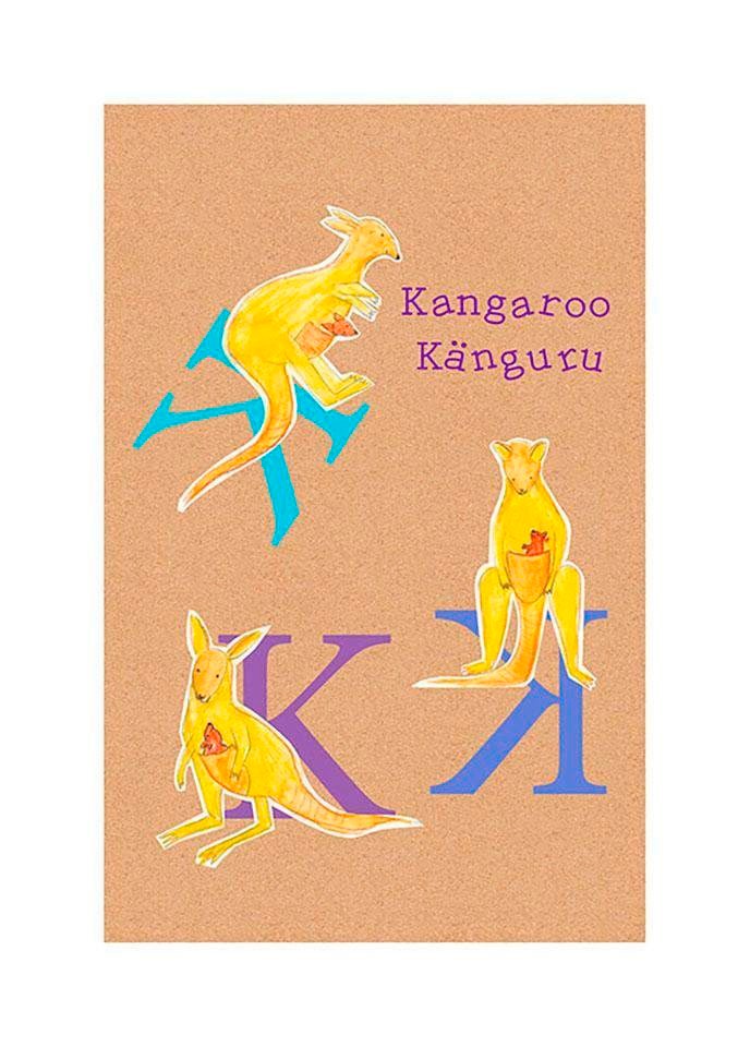 Image of Komar Bild "ABC Animal K" Buchstaben 1 Stk. tlg. Wandbild zur Dekoration - ohne Rahmen