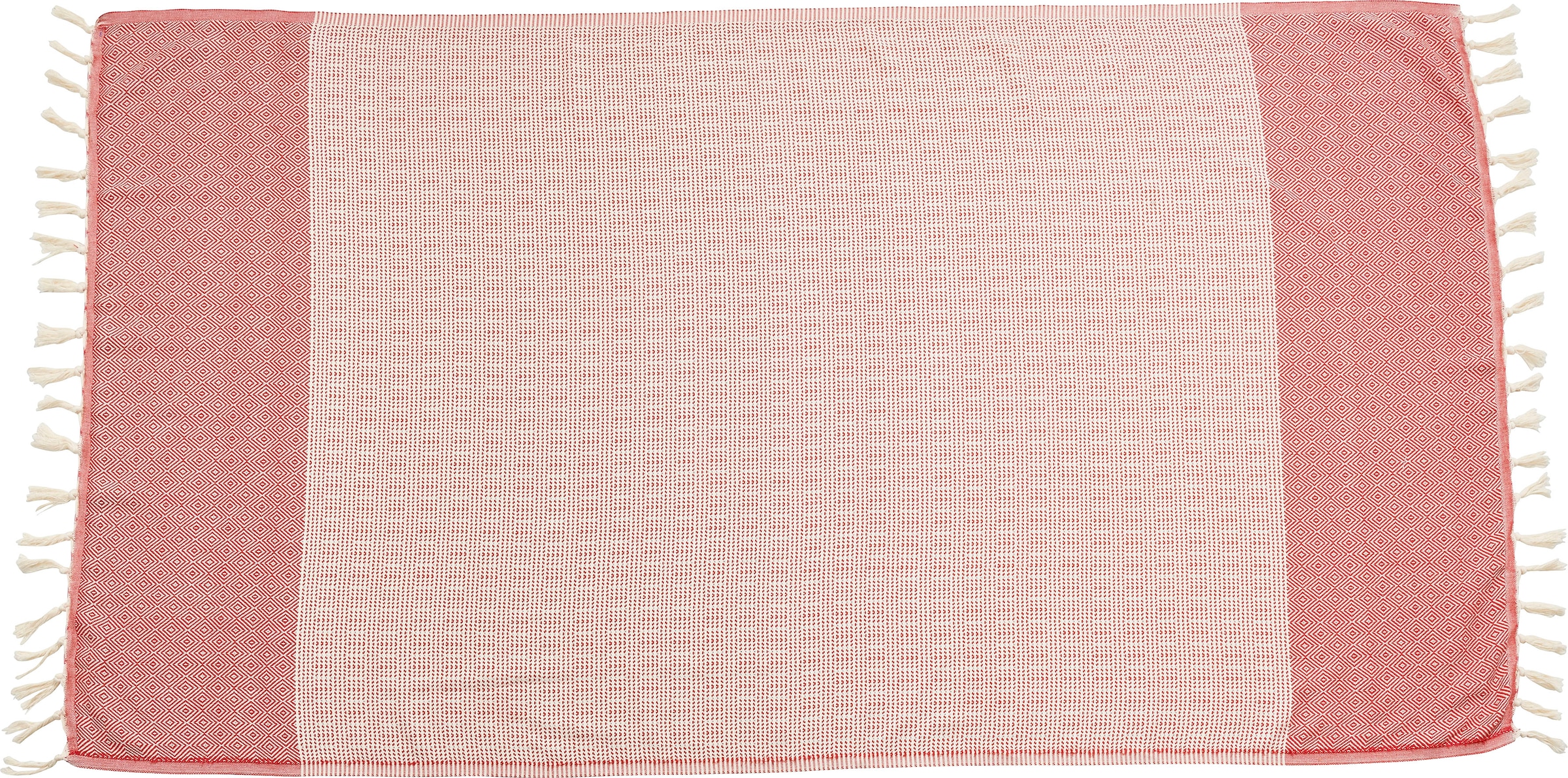 done.® Plaid »Lounge Diamond« Leichtes Plaid mit geknoteten Fransen