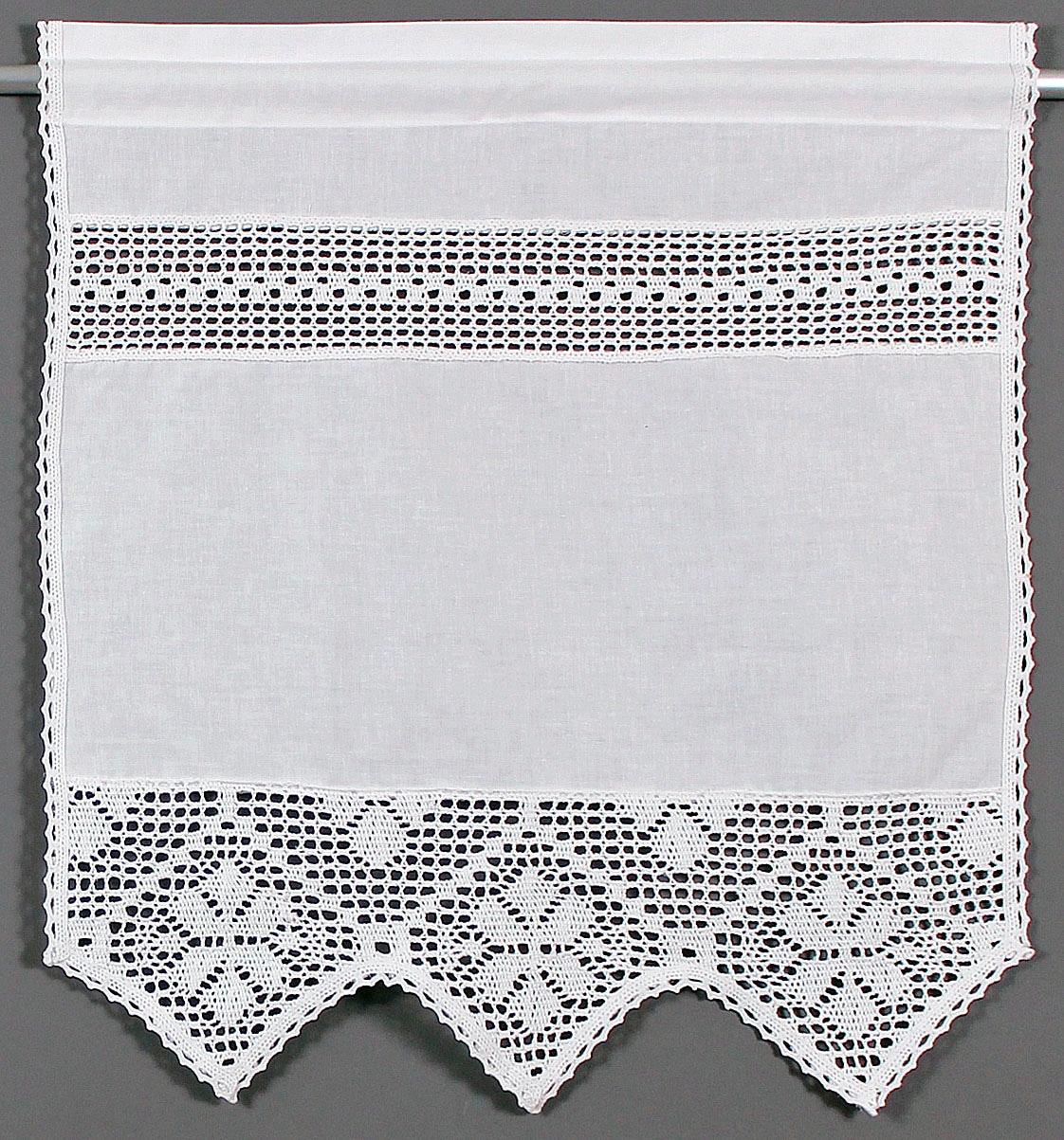 HOSSNER - ART OF HOME DECO Scheibengardine »Bärental« Stangendurchzug 1 Stk. tlg. maschinell gefertigte Häkelspitze