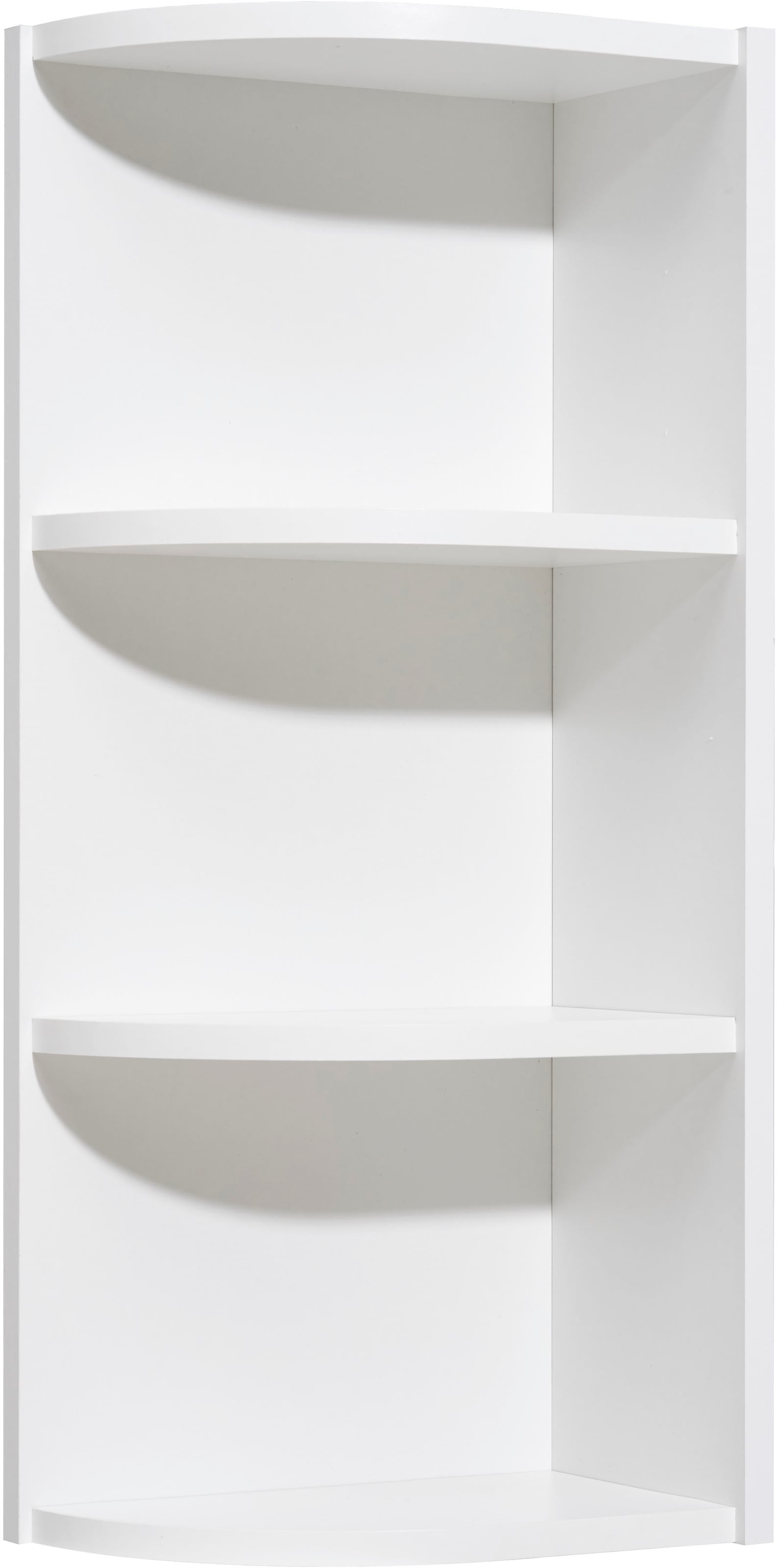 Image of Saphir Eckregal "Quickset 335 Abschlussecke für Hängeschrank, 30,7 cm breit" 70 cm hoch, 2 feste Böden, Regal in Weiss, Badezimmerhängeregal