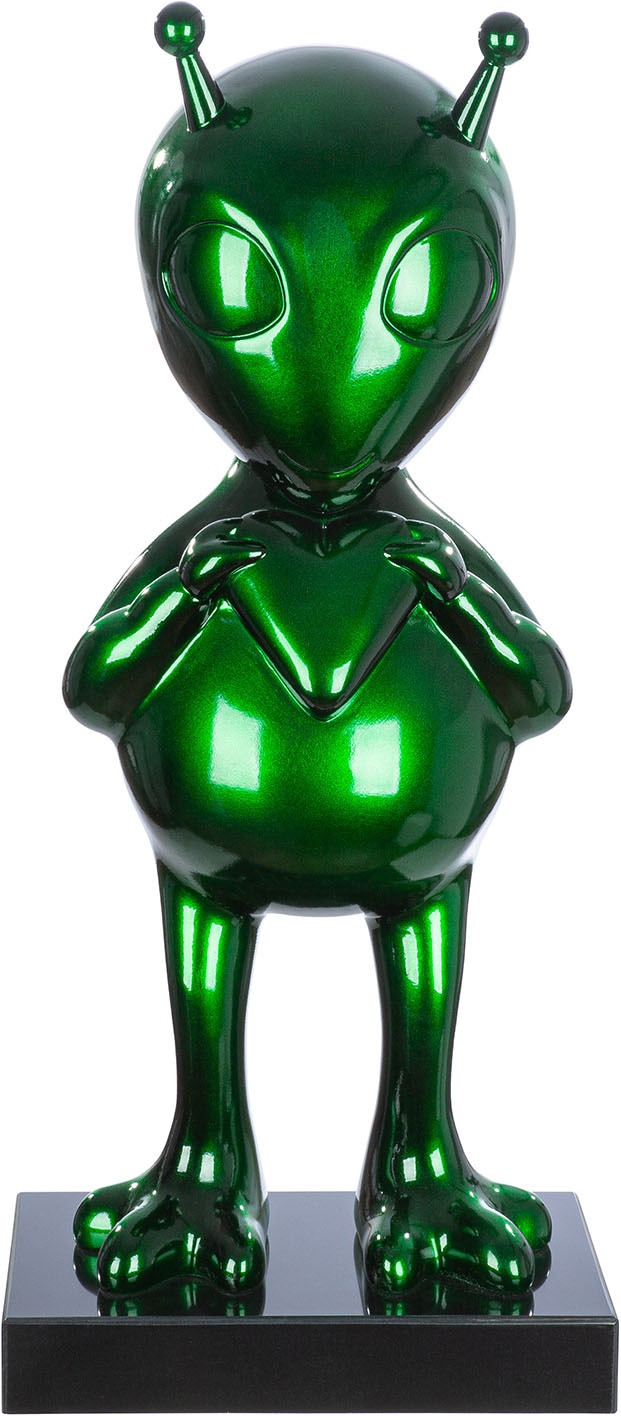 Image of GILDE Skulptur "Skulptur Alien auf Base"