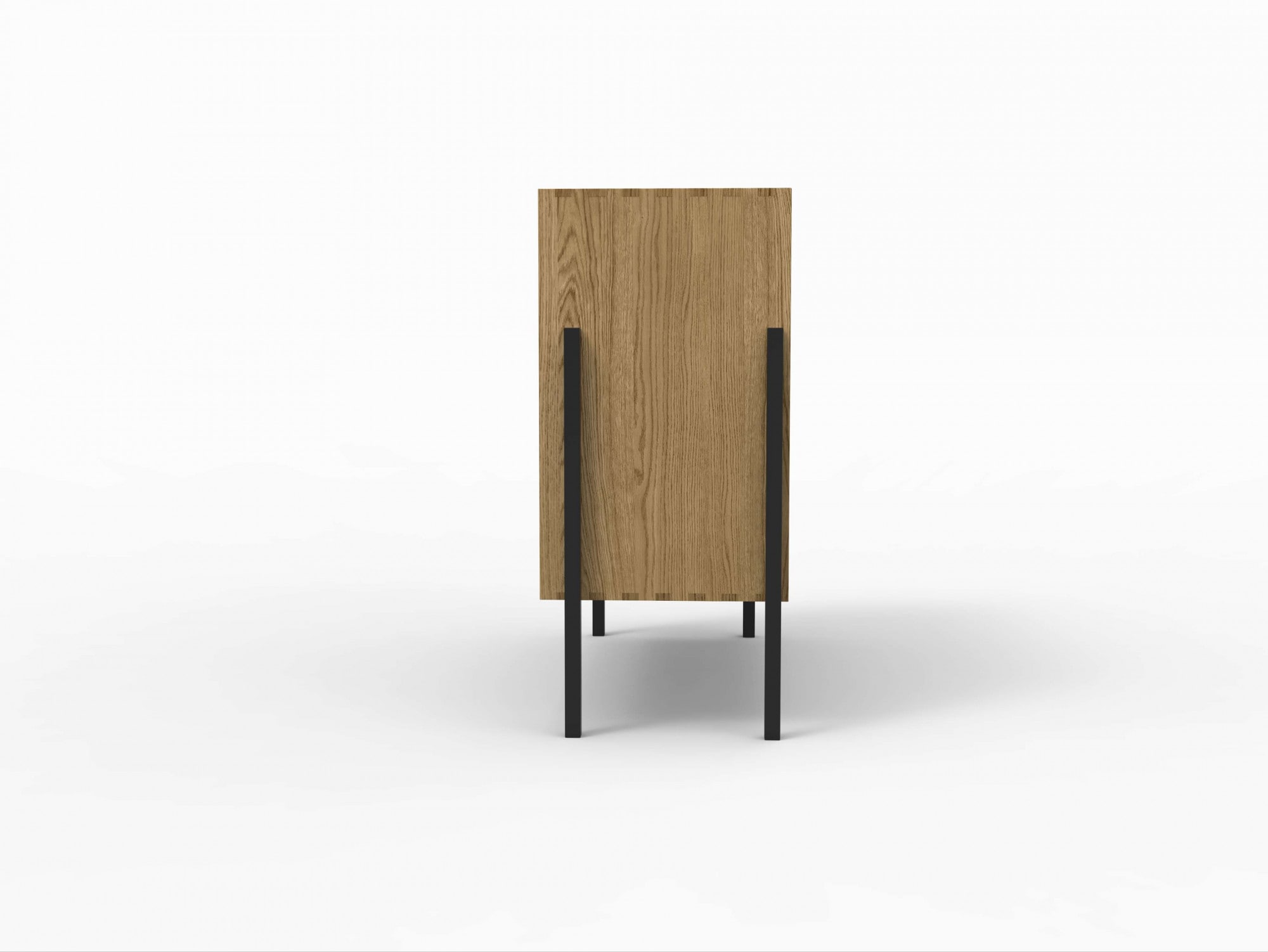 andas Sideboard »Finton«, Kommode mit 2 Türen, Korpuss aus massiver Eiche