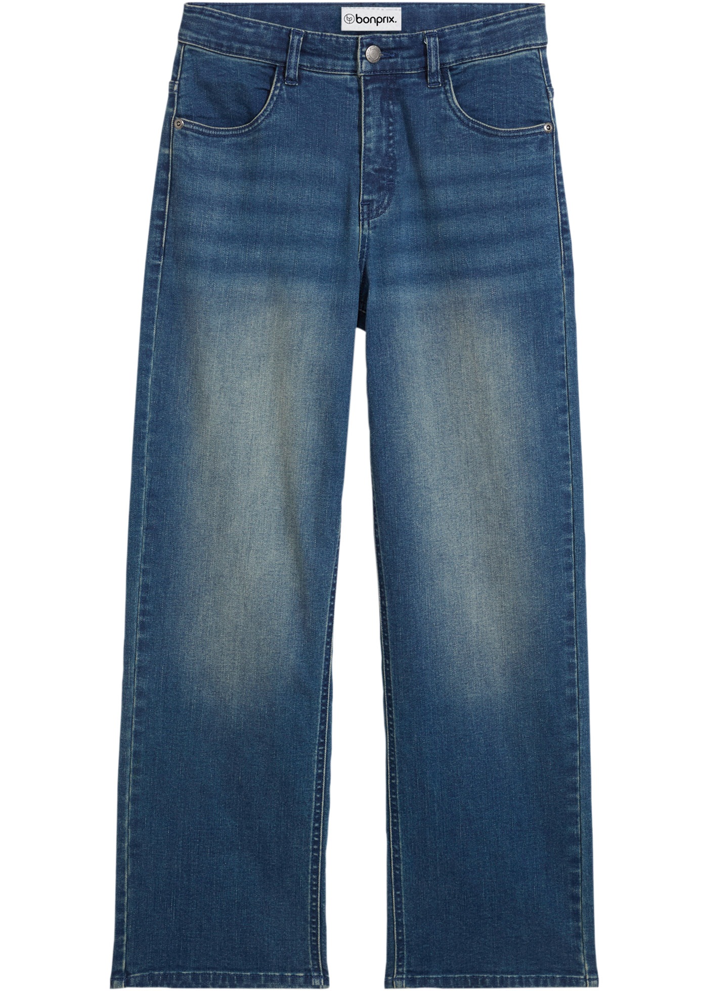 bonprix Jeans loose fit 1 pièces Loose-fit, weites Bein, mit vier Taschen, überwiegend aus Baumwolle