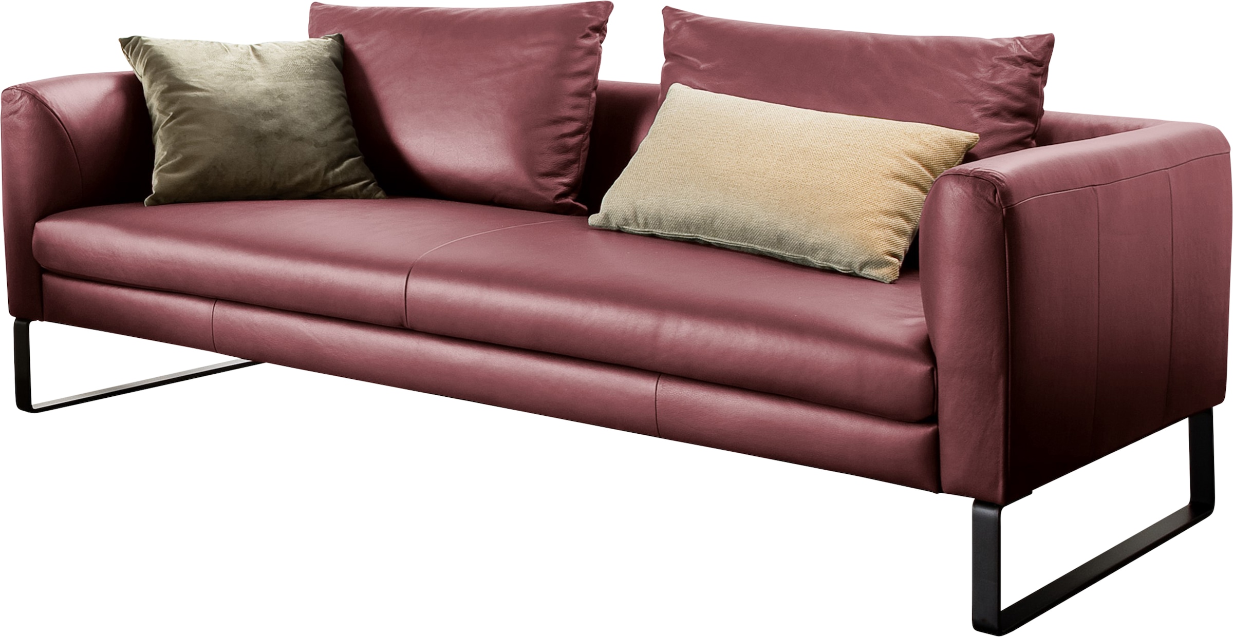 Image of 3C Candy 3-Sitzer "Avola Designsofa mit Lederbezug, tolle Verarbeitungsdetails" bequem und komfortabel