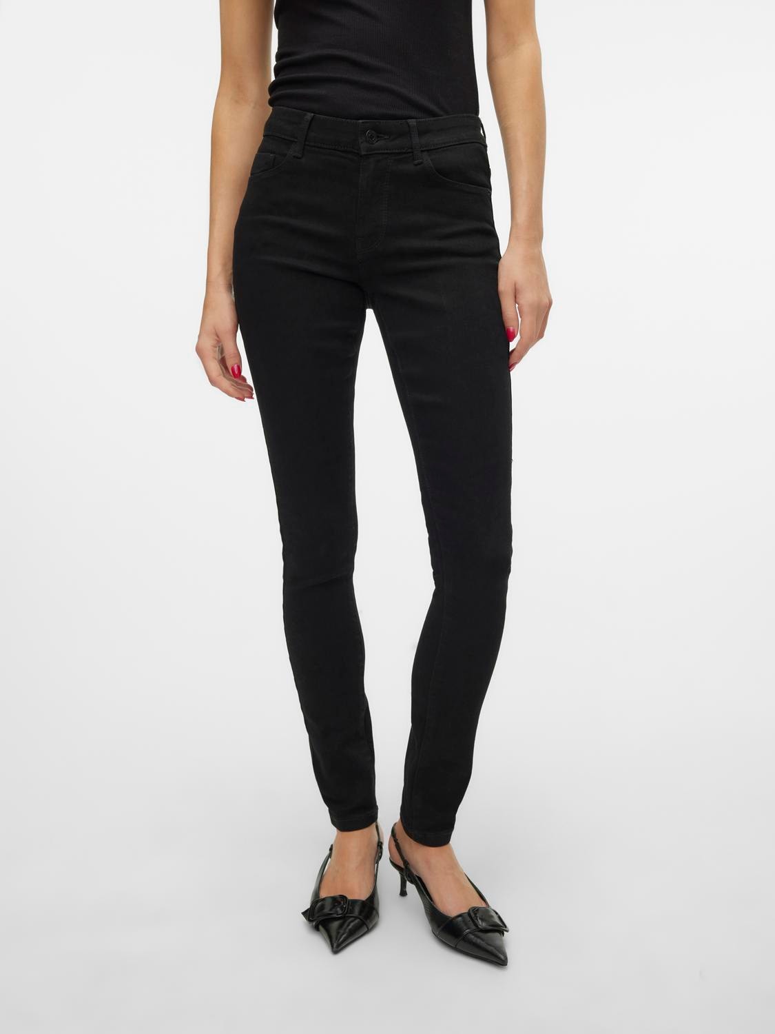 Vero Moda Skinny-fit-Jeans »VMELLY MR SKINNY JEANS BLK NOOS«