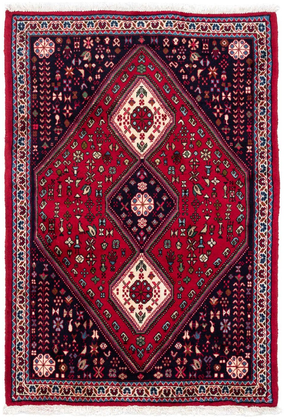 Image of morgenland Hochflor-Läufer »Abadeh Medaillon Rosso scuro 222 x 85 cm«, rechteckig, 1 mm Höhe, Handgeknüpft bei Ackermann Versand Schweiz