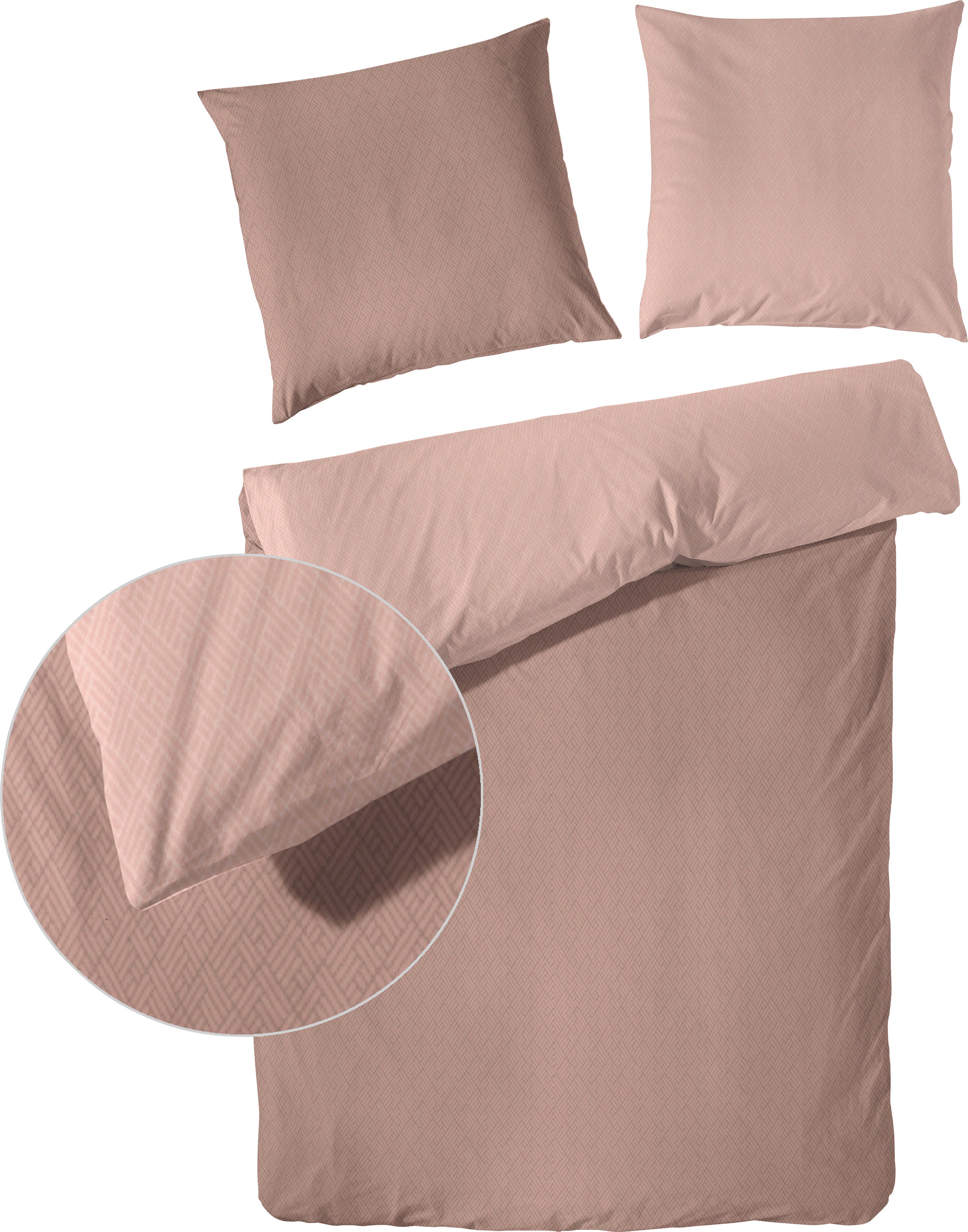 Primera Linge de lit réversible »Kate« 2 cuis tlg. mit Two-Tone-Optik, feines Grafik-Muster, ab Grösse 135x200 cm