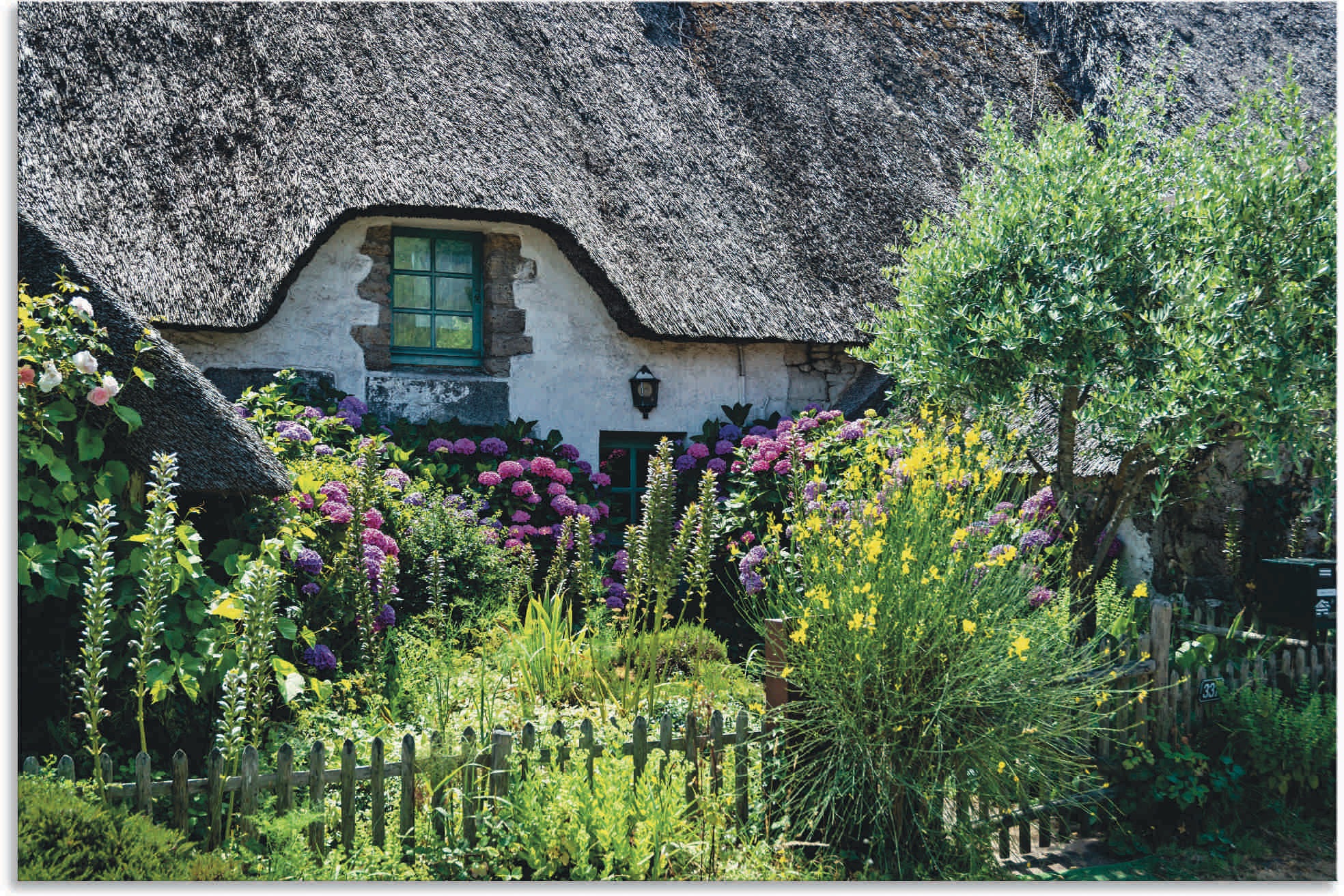 Image of Artland Wandbild »Altes Landhaus im Norden Frankreichs«, Gartenbilder, (1 St.), in vielen Grössen & Produktarten - Alubild / Outdoorbild für den Aussenbereich, Leinwandbild, Poster, Wandaufkleber / Wandtattoo auch für Badezimmer geeignet bei Ackermann Ver