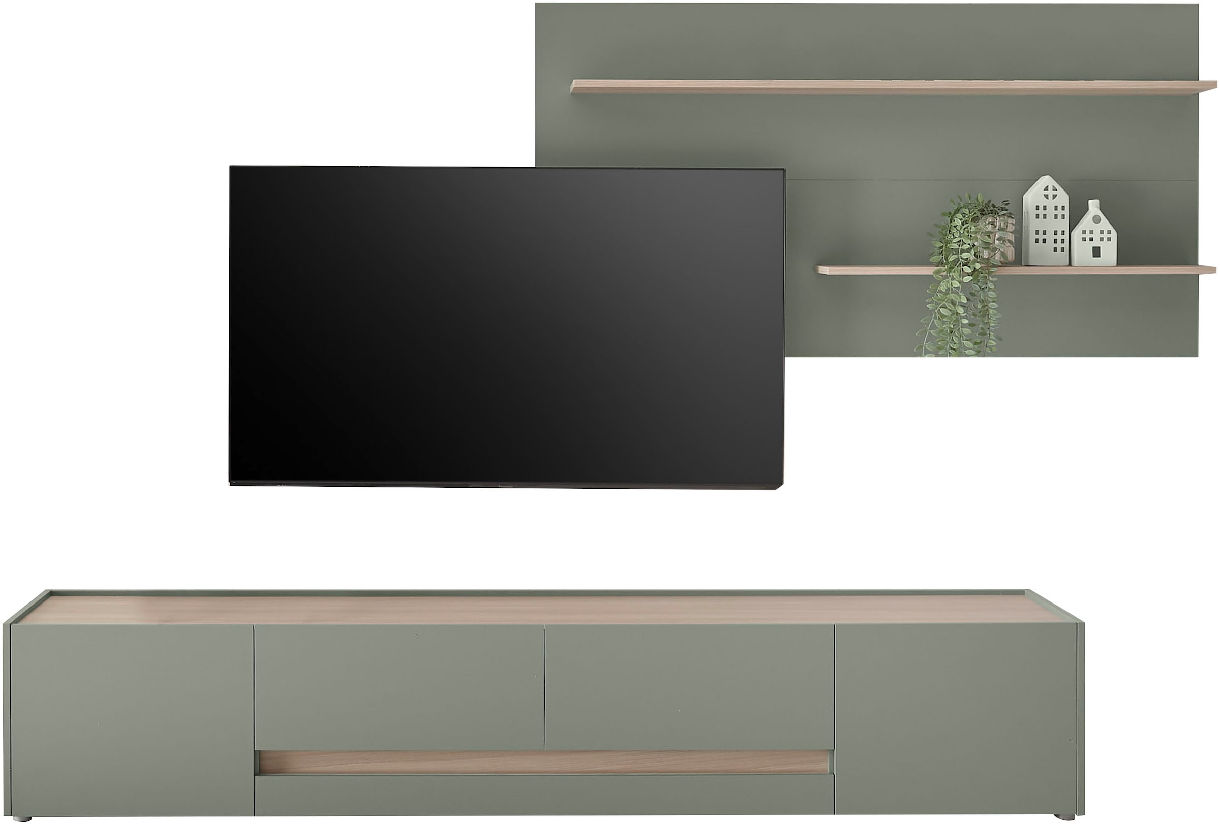 Home affaire Meuble mural »City/Giron, moderne Anbauwand, Komplettset in vielen Farben verfügbar« Set, 2 cuis tlg.