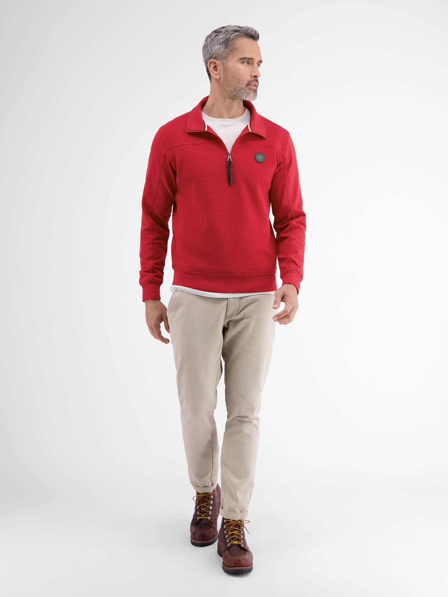 LERROS Sweatshirt »Sweat-Troyer mit dezentem Nadel-Steppmuster«
