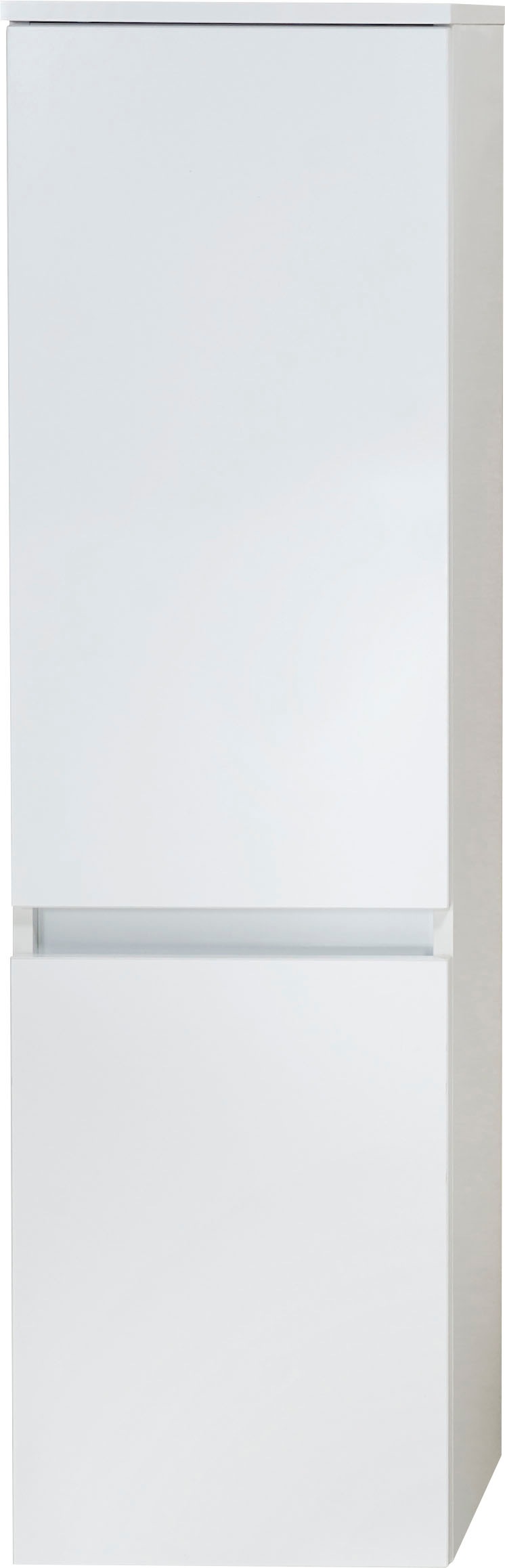 Saphir Midischrank »Quickset 360 Badschrank in Weiss Glanz mit 2 Türen, 3 Glas-Einlegeböden« inkl. Türdämpfer, 35 cm breit, 124,5 cm hoch, grifflos, wandhängend