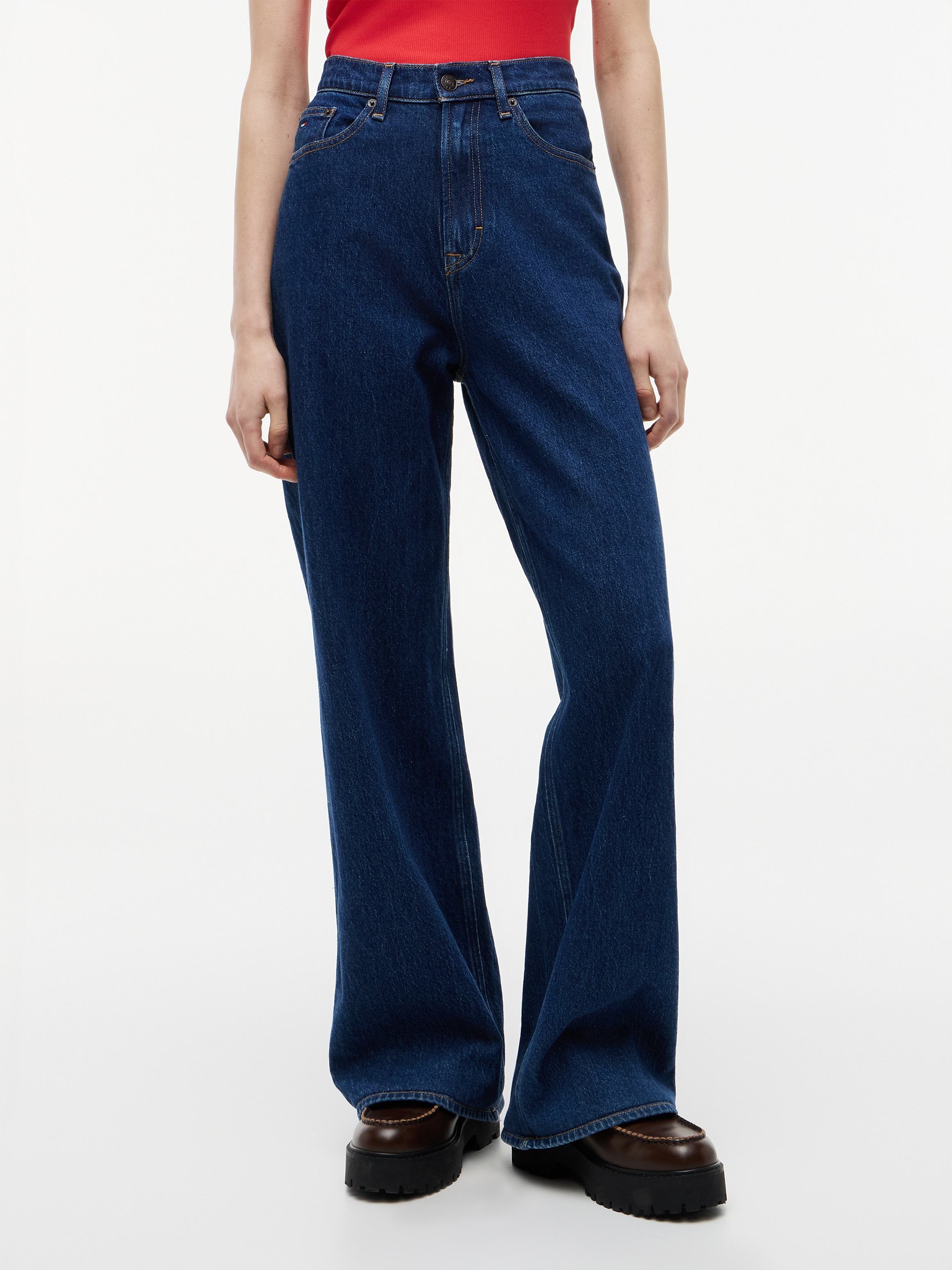 Image of Tommy Jeans Loose-fit-Jeans "CLAIRE HIGH RISE WIDE AI4159" Baumwollmischung, lässig geschnitten