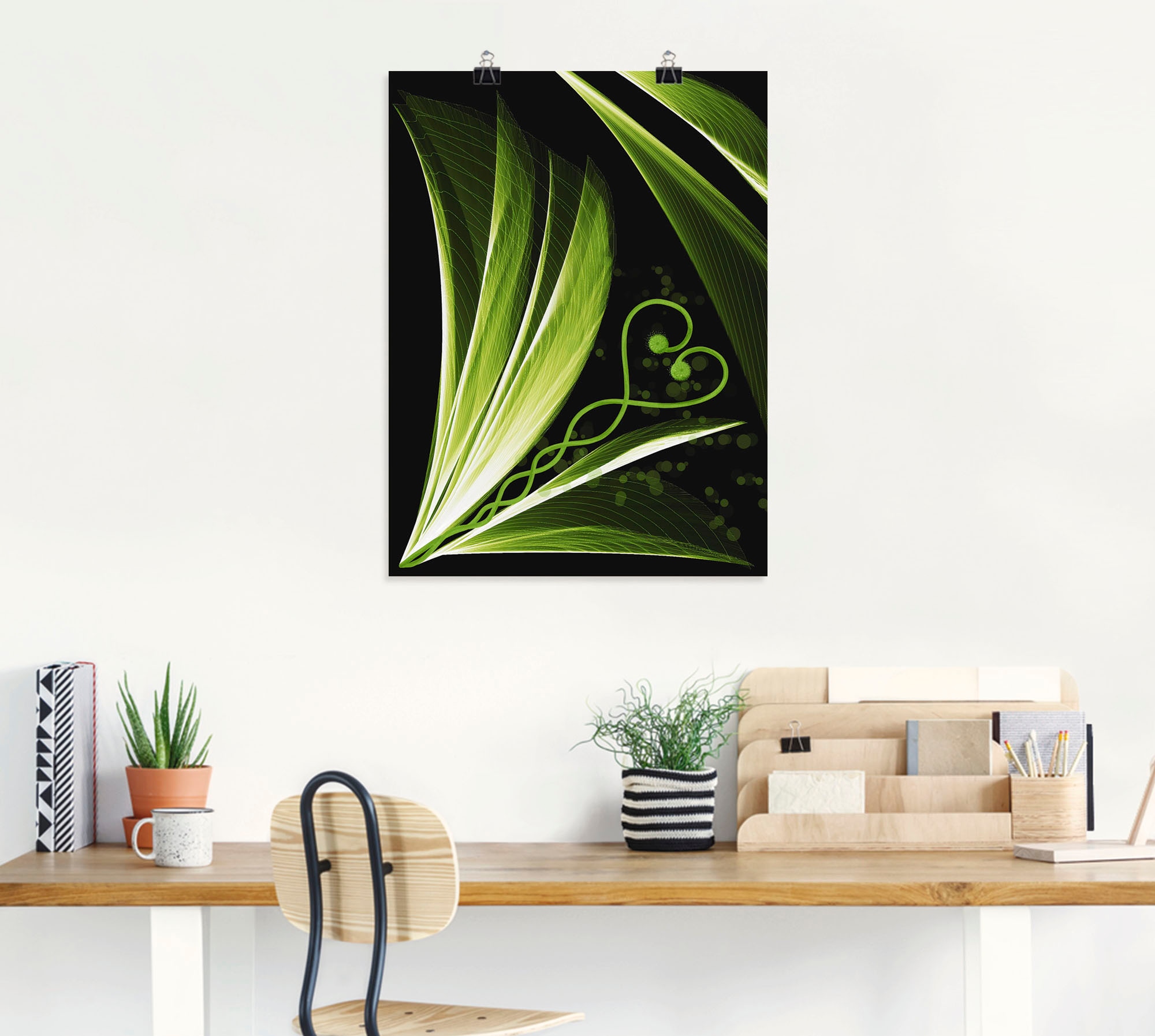 Artland Wandbild »Grünes Herzblatt Alubild, St.), oder Bilder, kaufen Wandaufkleber als Spa (1 versch. Poster Leinwandbild, bequem dekorativ«, in Grössen