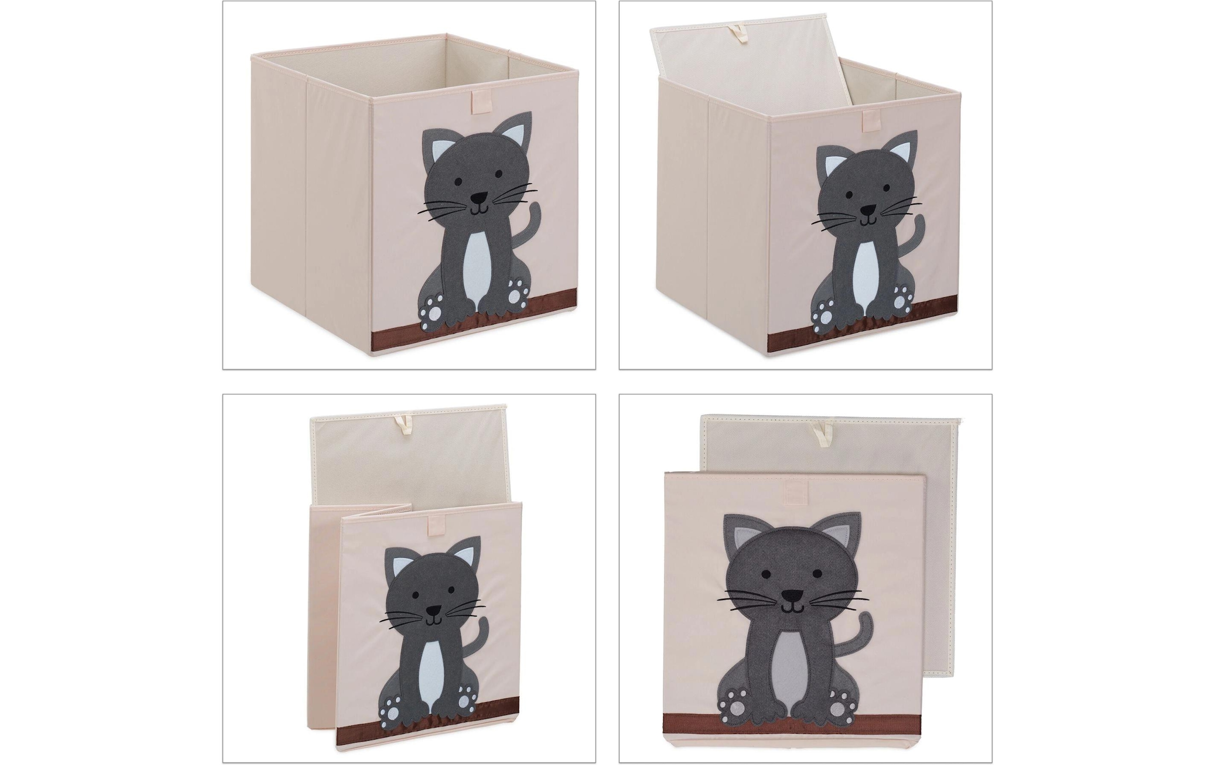 relaxdays Aufbewahrungsbox »Katze«, (1 St.)