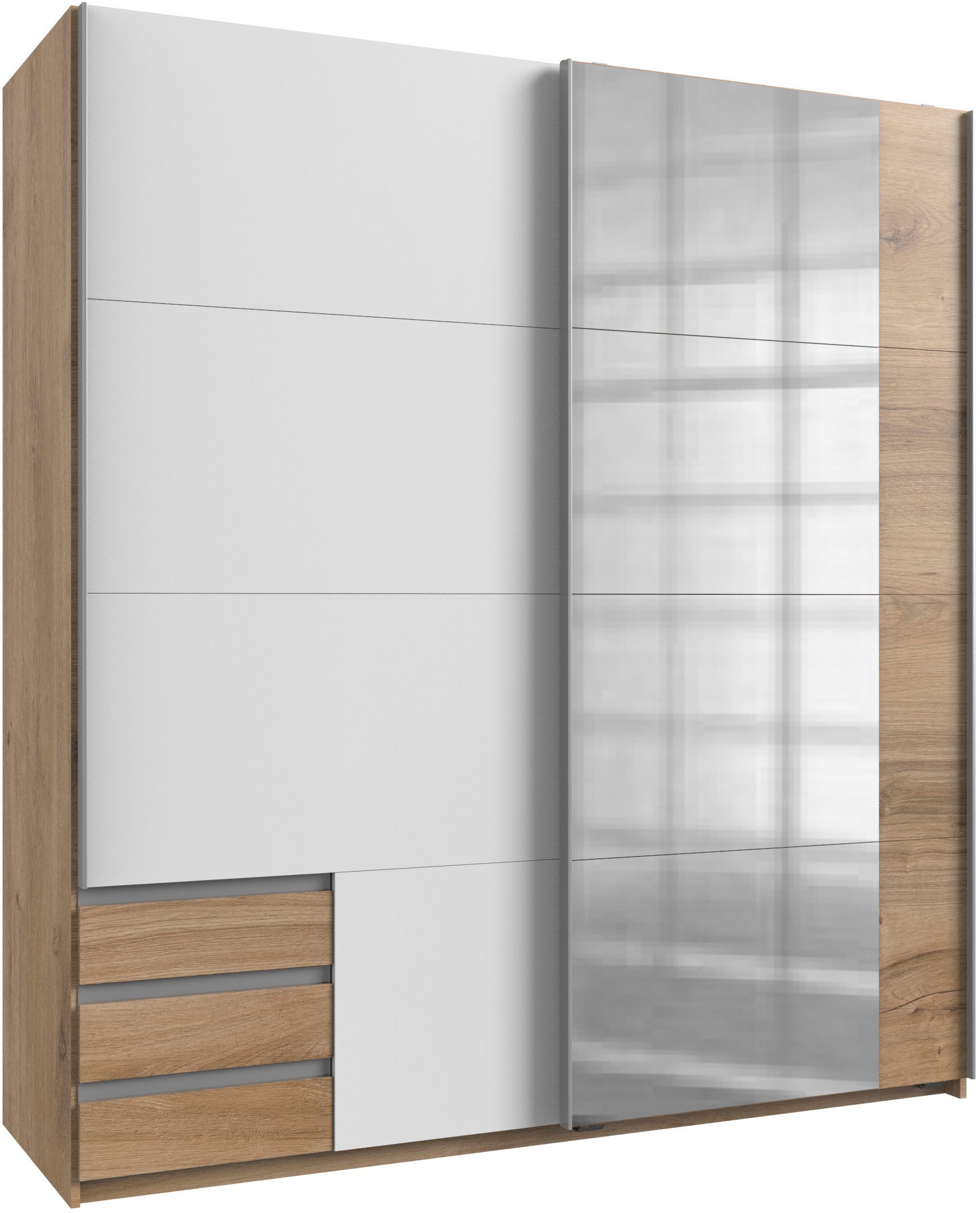 Image of Wimex Schwebetürenschrank "Emden moderner Kleiderschrank mit Spiegel und Schubladen" Schlafzimmer Schrank Garderobenschrank mit Schwebetüren Topseller