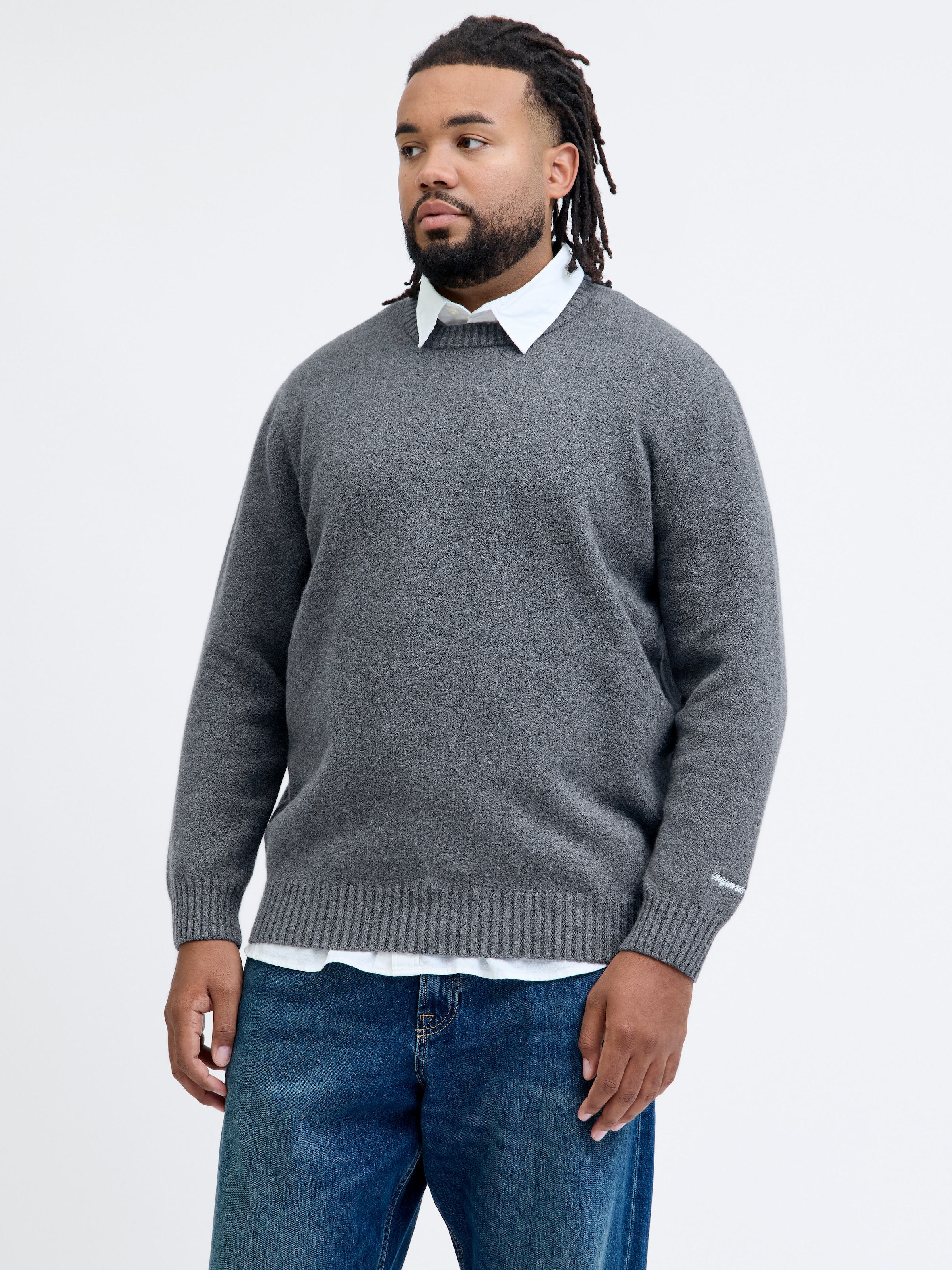 Image of Jack & Jones PlusSize Strickpullover "JORNORREBRO KNIT CREW NECK PLS"