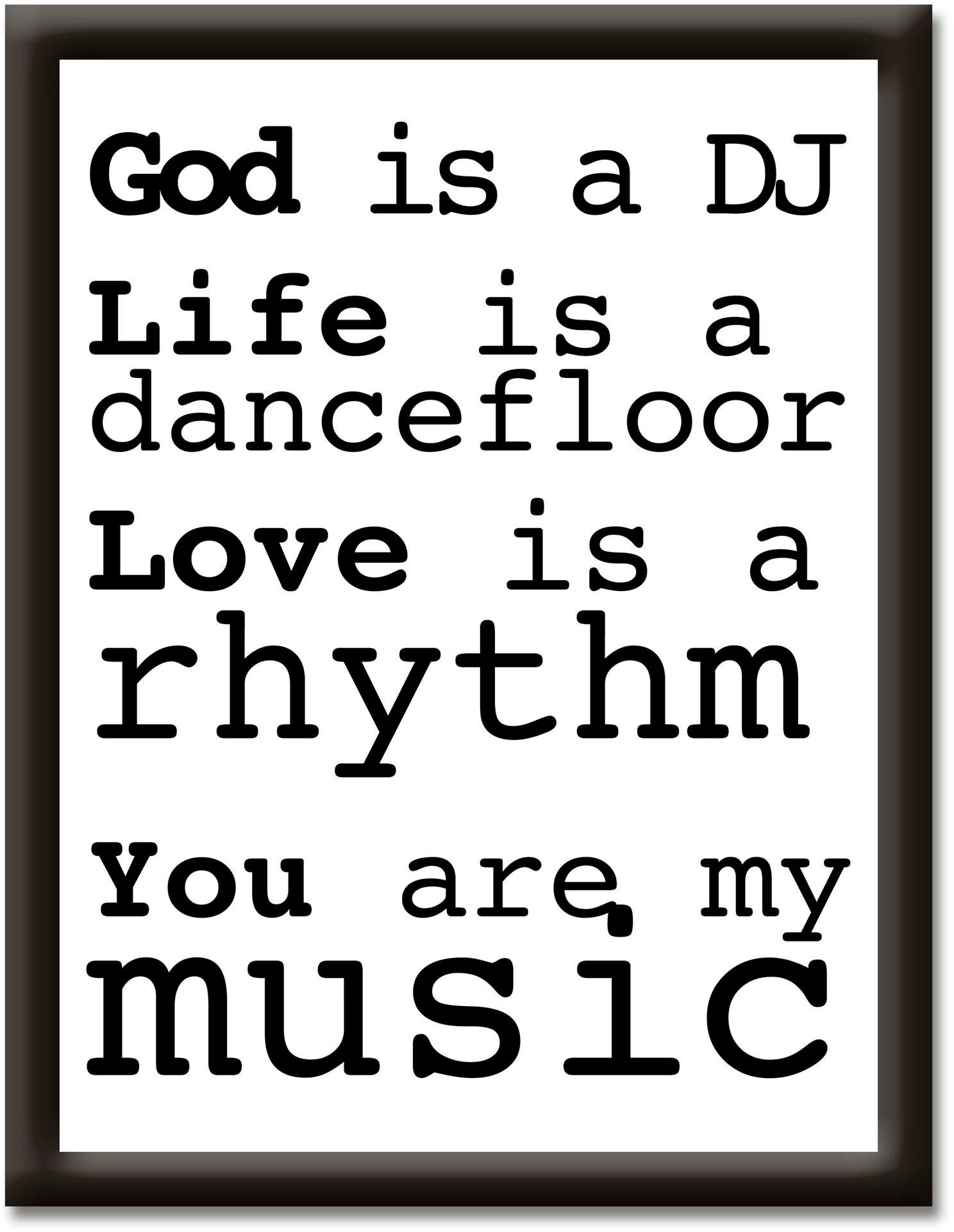 Image of Artland Wandbild »Du bist meine Musik«, Sprüche & Texte, (1 St.) bei Ackermann Versand Schweiz