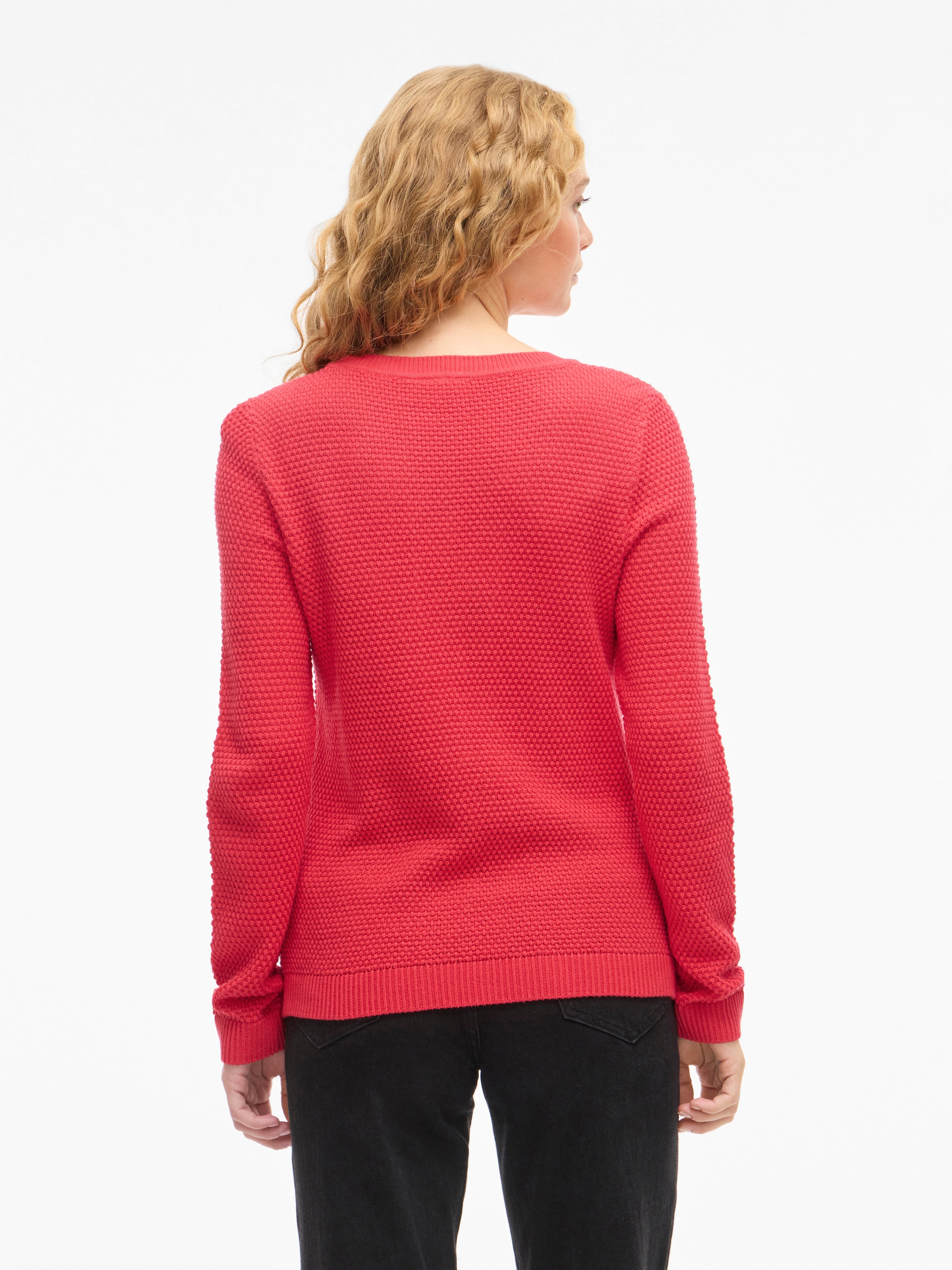 Vila Rundhalspullover »VIDALO O-NECK L/S KNIT TOP- NOOS« Baumwolle, regular fit