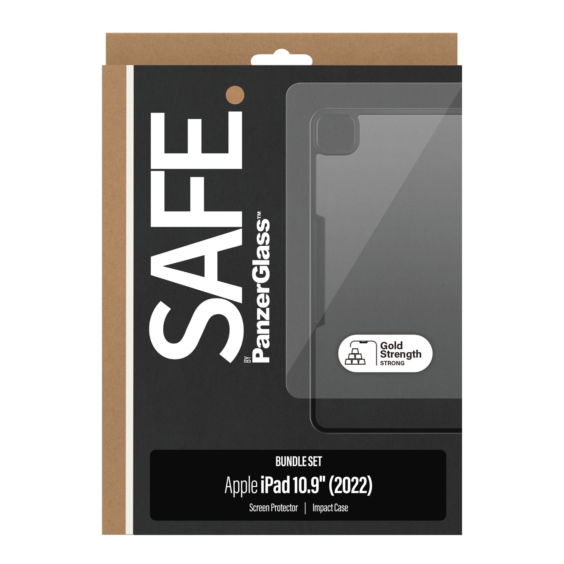 SAFE by PanzerGlass Displayschutzglas »2-in-1 Bundle Set Impact Case + Screen Protection«, für Apple iPad 11" (2025)-Apple iPad 10.9" (2022), Displayschutzfolie, Schutzfolie, Bildschirmschutz, kratz- & stossfest