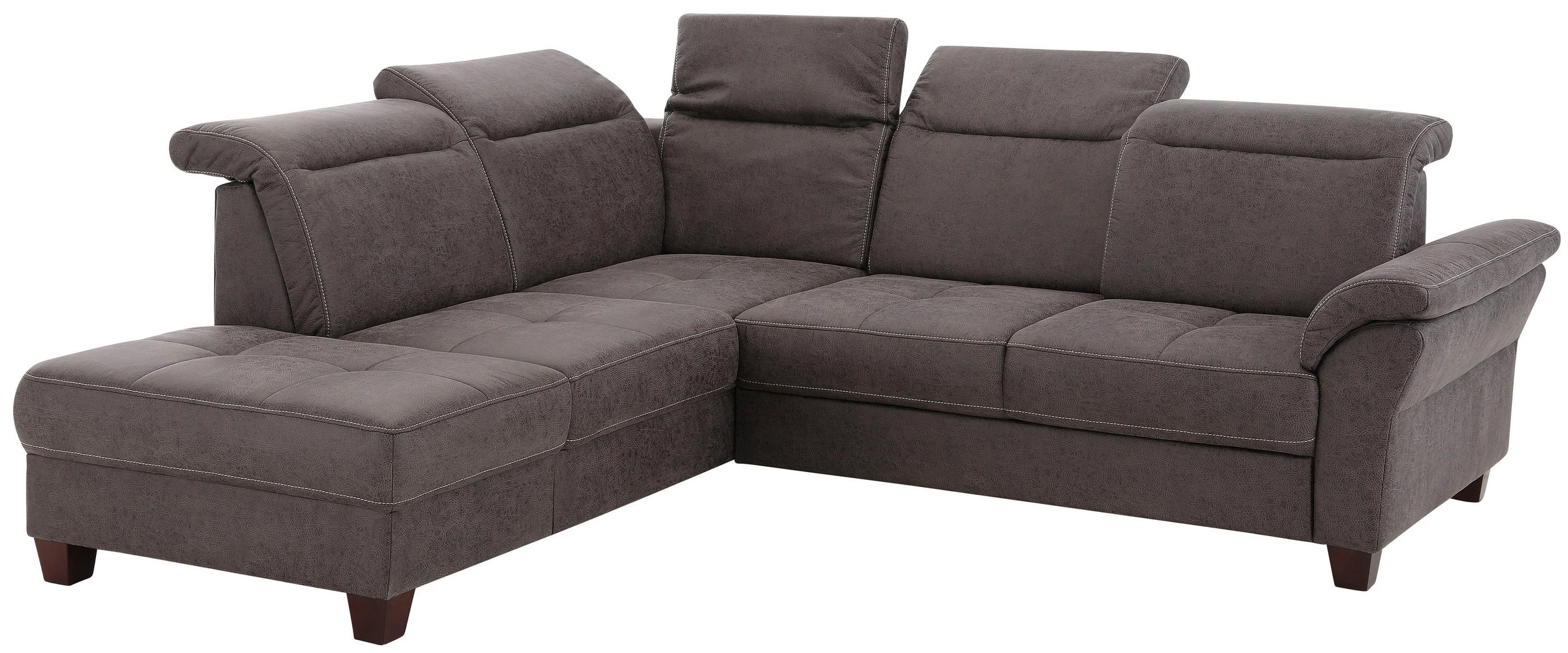Home affaire Ecksofa »Solvei L-Form«, wahlweise auch mit Kopfteilverstellung und Bettfunktion, Federkern