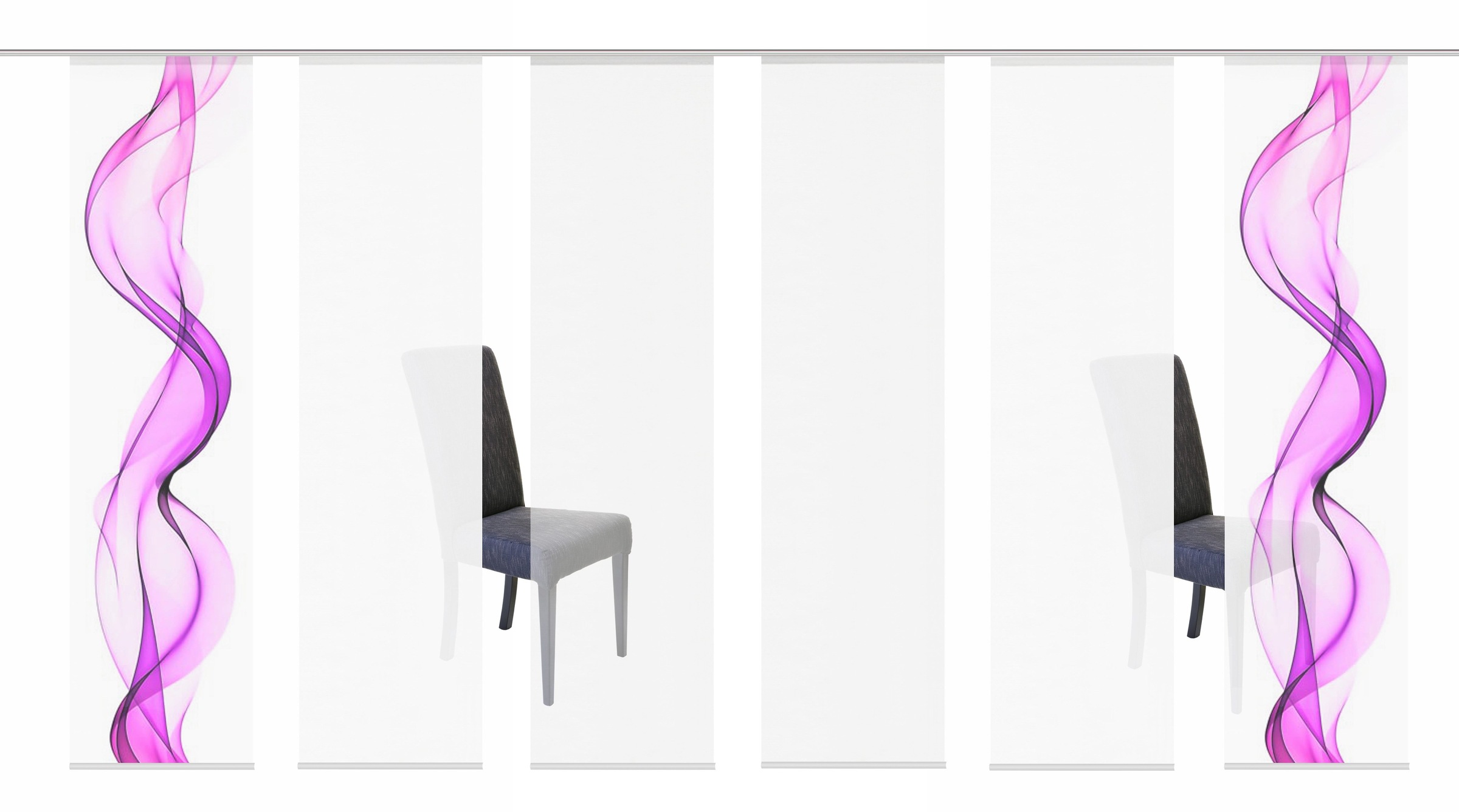 Image of HOME WOHNIDEEN Schiebegardine »ALBERTA«, (6 St.), HxB: 245x60, Blickdicht, inkl. Befestigungszubehör bei Ackermann Versand Schweiz