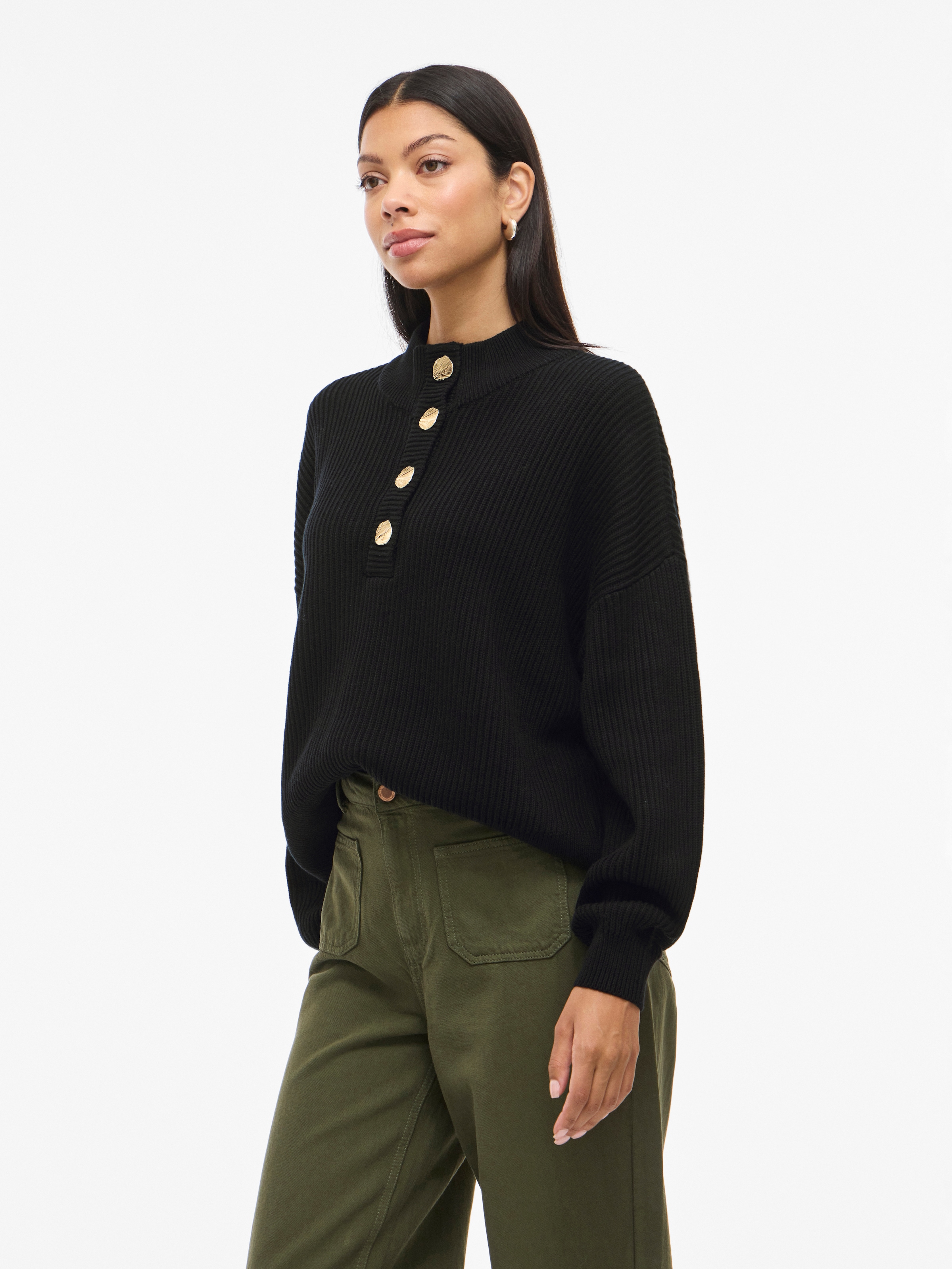 Image of Vila Stehkragenpullover "VICHING CREW NECK L/S KNIT TOP - NOOS"