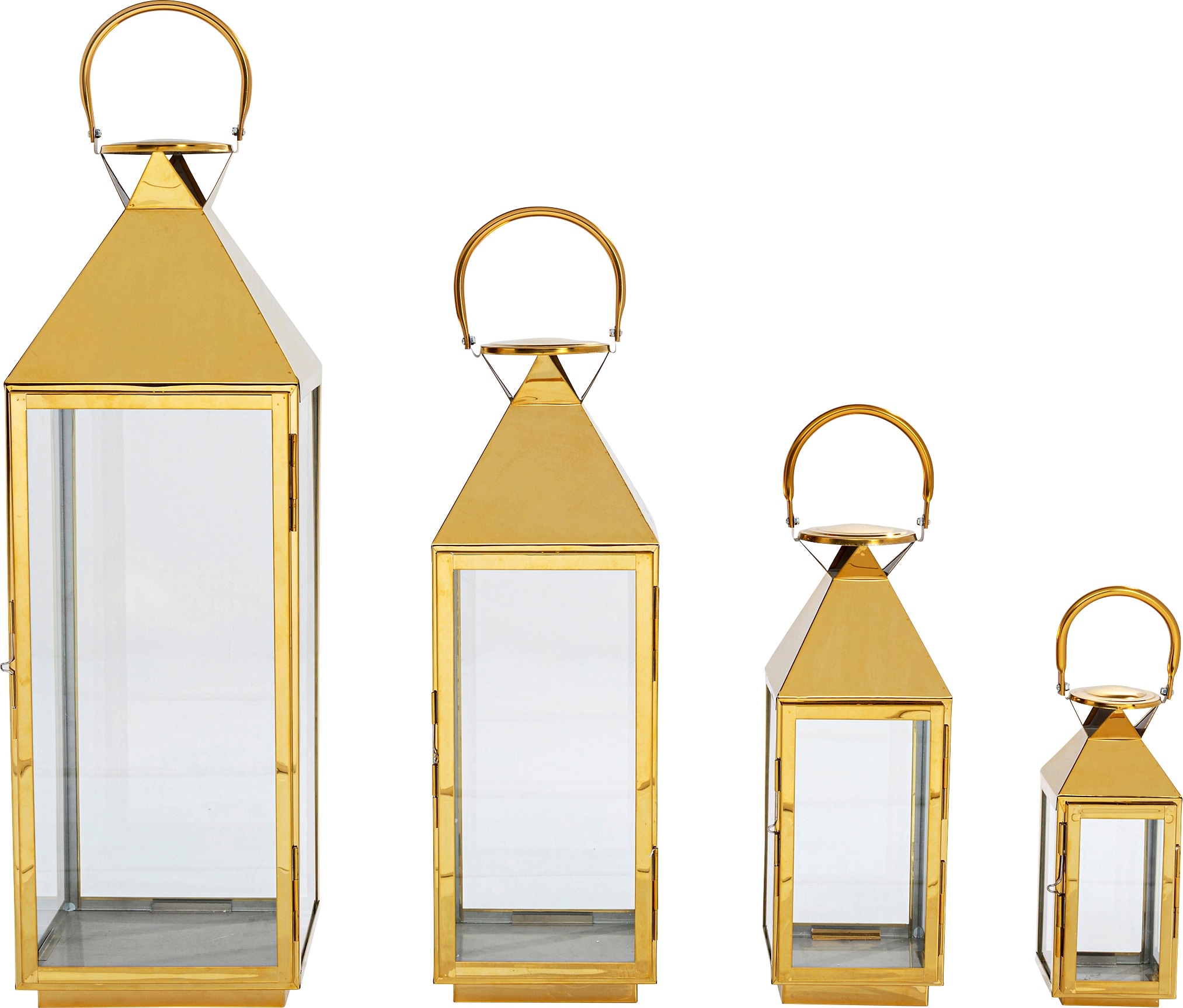 Image of Kare Design Kerzenlaterne "Laterne Giardino" gold- oder silberfarben