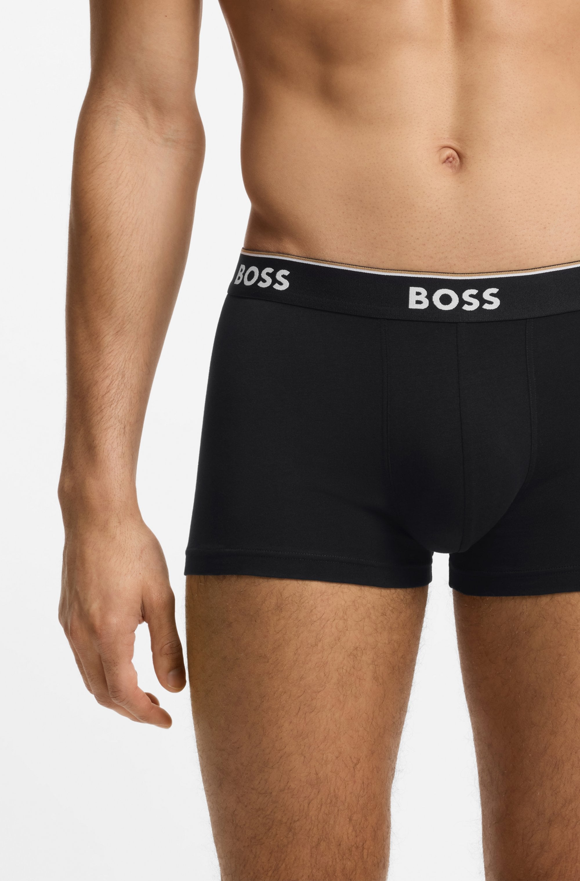 BOSS Tronc Paquet, 3 cuis aus Stretch-Baumwolle, elastischer Bund, mittlere Bundhöhe