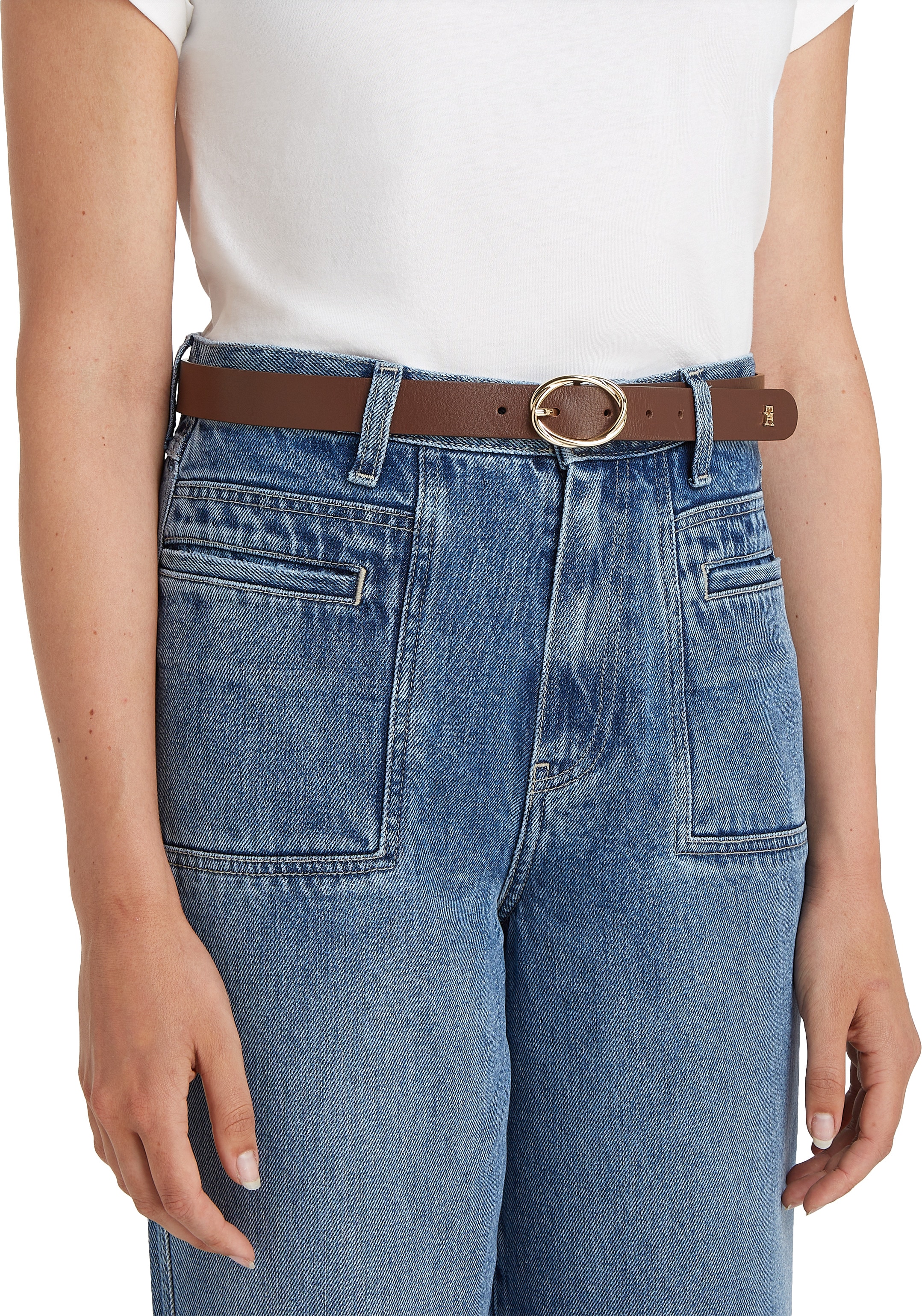 Tommy Hilfiger Ledergürtel »TH CHIC 2.5«, Grössenverstellbar