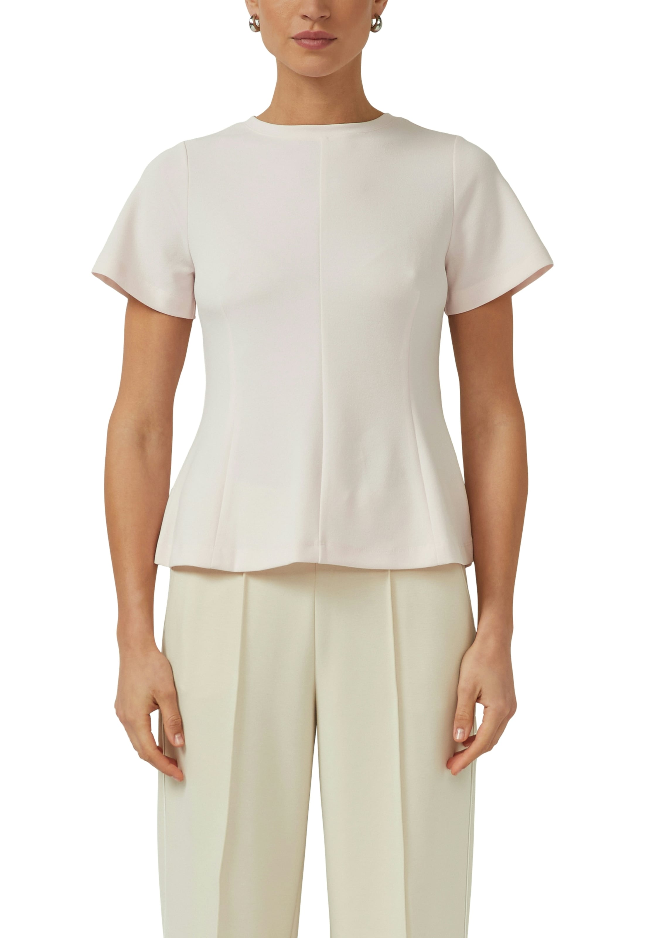 Image of s.Oliver BLACK LABEL Kurzarmshirt mit ausgestelltem Rumpfabschluss