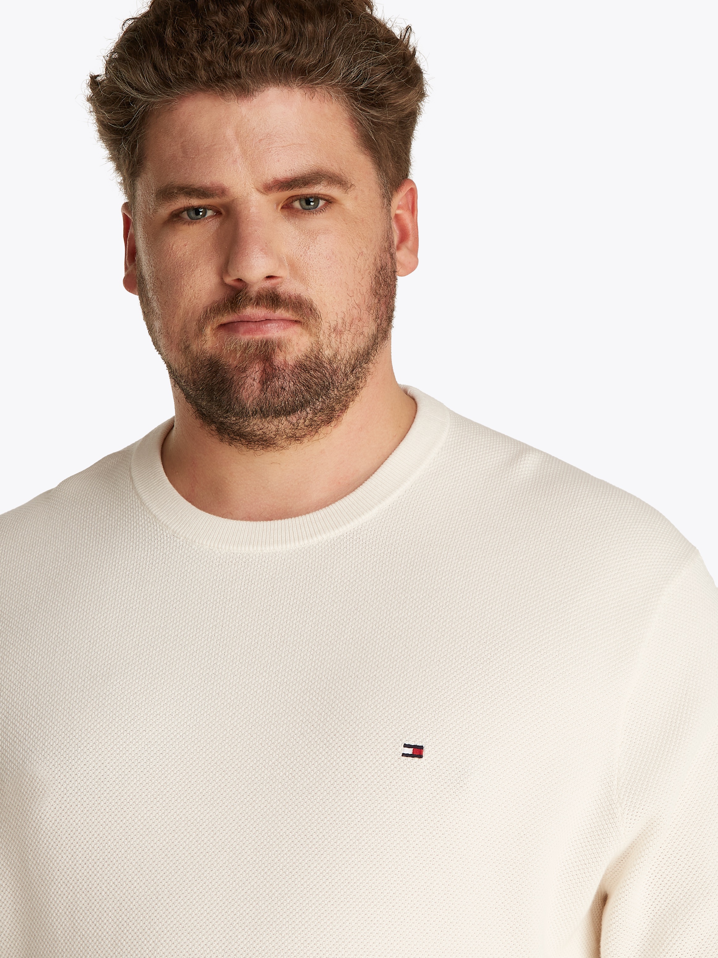 Tommy Hilfiger Big & Tall Rundhalspullover »BT-ESSENTIAL STRUCTURE CREW NECK«, Grosse Grössen