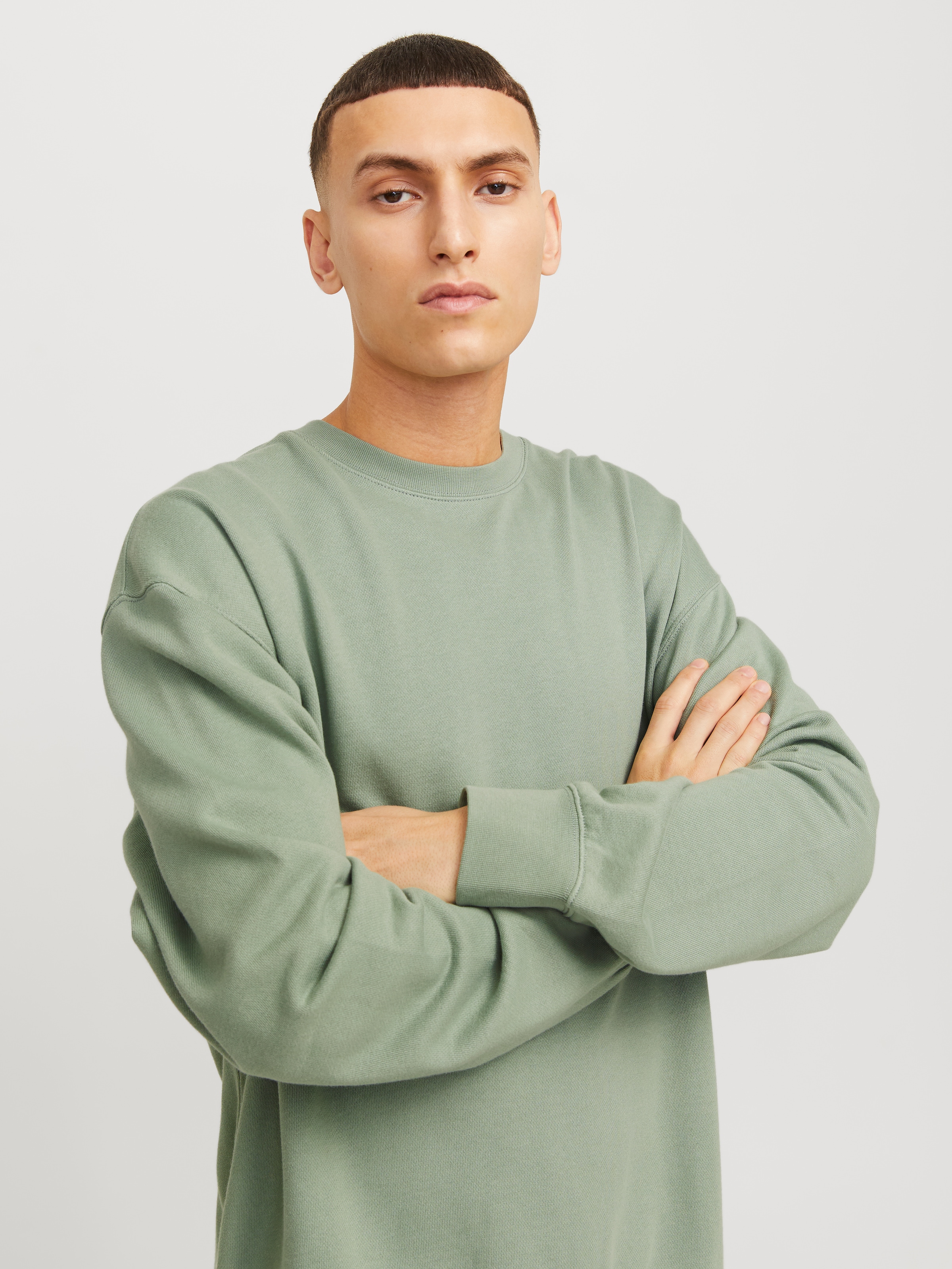Jack & Jones Sweatshirt »JJECHARGE SWEAT CREW NECK NOOS«, mit Rippbündchen