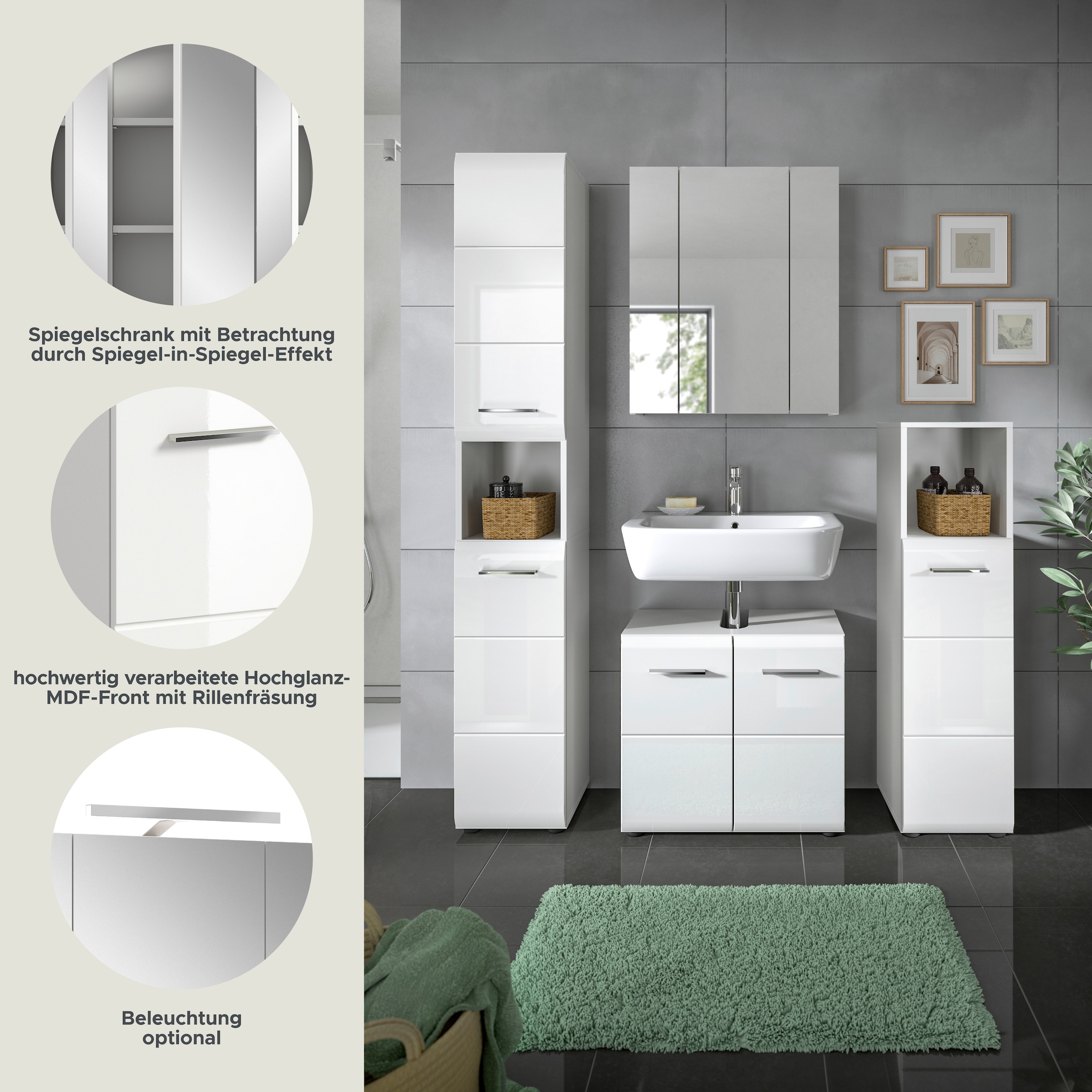 INOSIGN Ensemble de salle de bains Set, 4 cuis tlg.