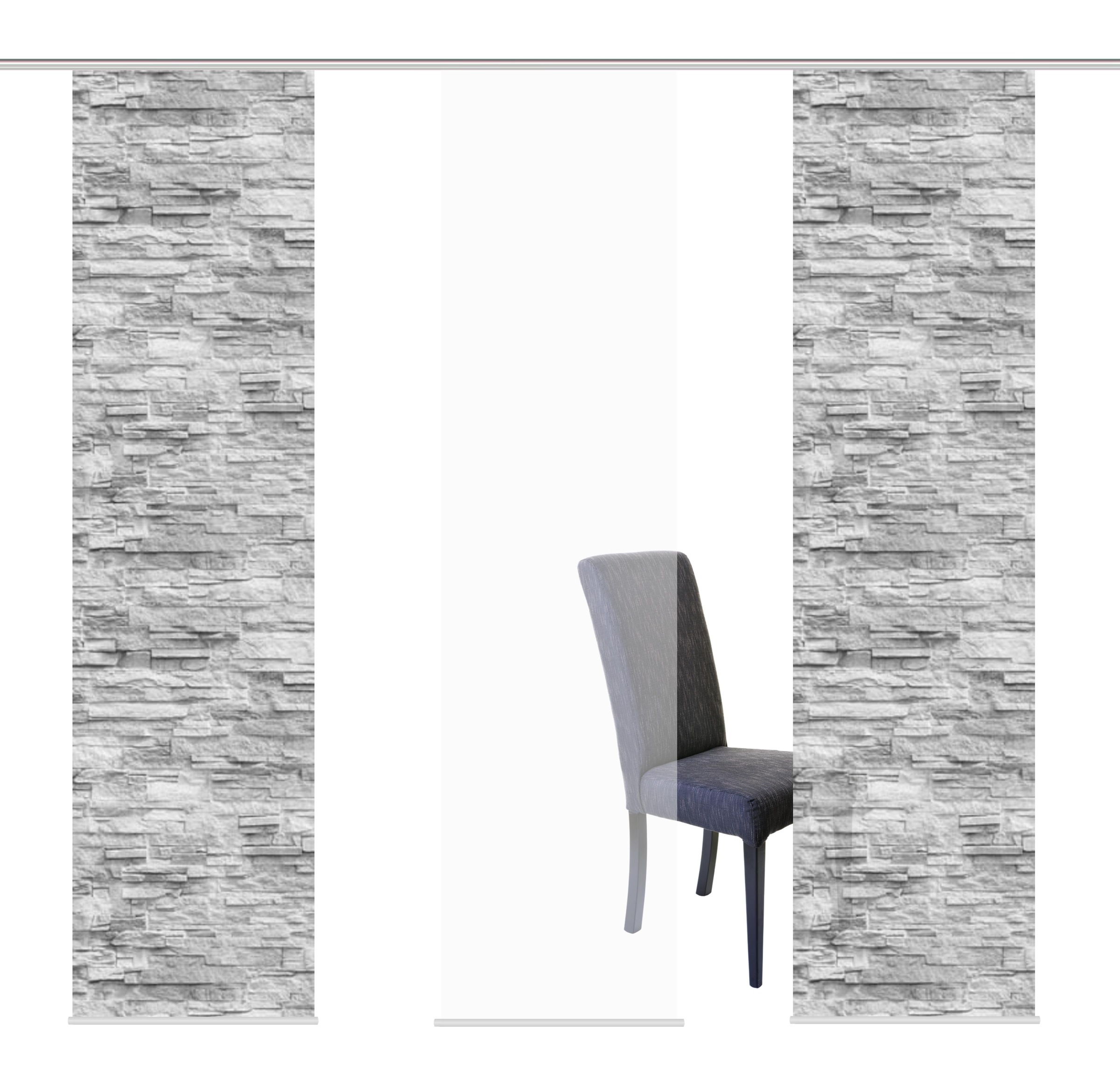 Image of HOME WOHNIDEEN Schiebegardine »WALLIS«, (3 St.), HxB: 245x60, inkl. Befestigungszubehör bei Ackermann Versand Schweiz