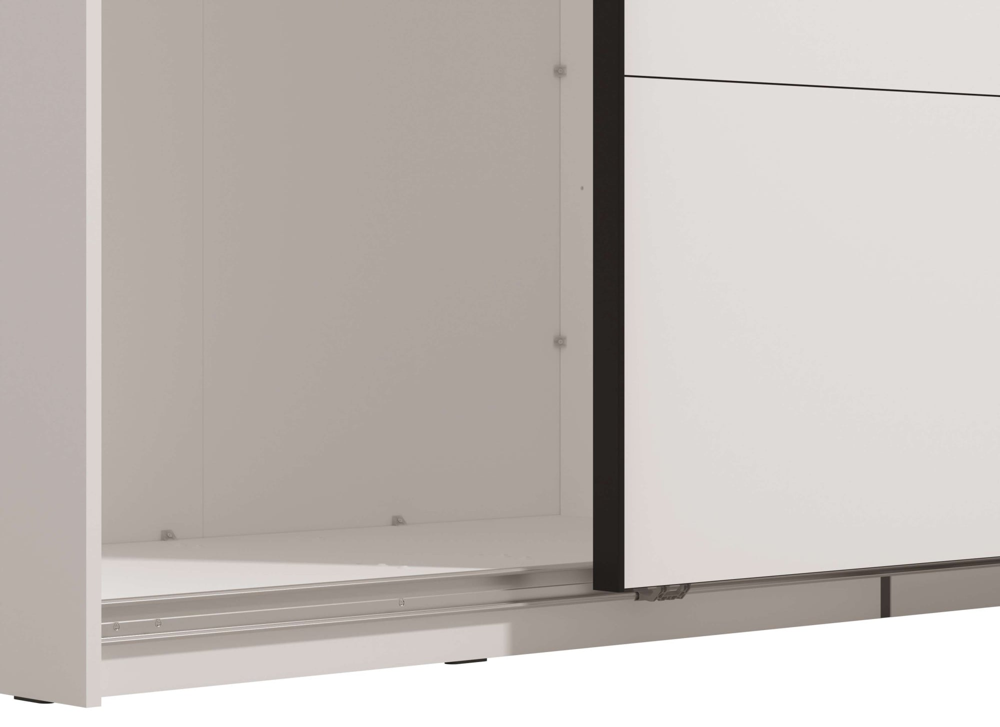 Home affaire Schwebetürenschrank »Aleria Schiebetürenschrank, Kleiderschrank, Wäscheschrank, Garderobe« mit Spiegel, 2 Metallkleiderstangen, in 2 Farben, Breite 220