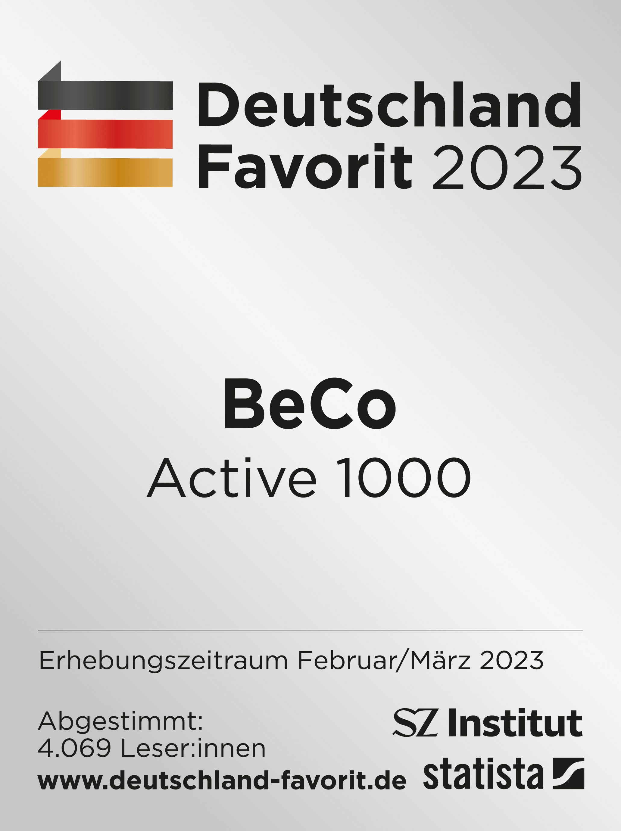 Beco Taschenfederkernmatratze »Active 1000, Matratze ernannt zum Deutschland Favorit 2023!«, 22 cm hoch, 1000 Federn, (1 St.), Wendematratze, Matratze in 90x200, 140x200 cm und weiteren Grössen