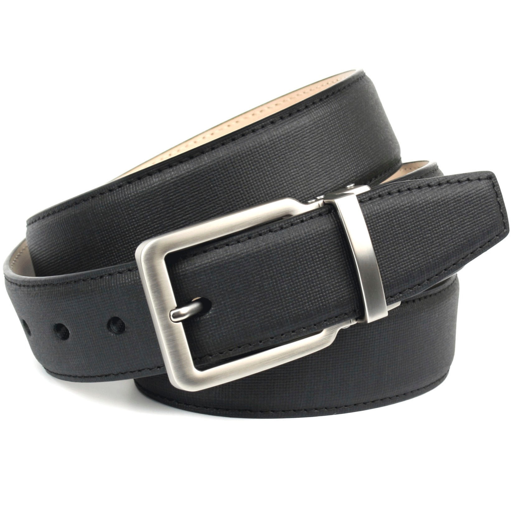 Image of Anthoni Crown Ledergürtel, mit Leinenstoffmuster bei Ackermann Versand Schweiz