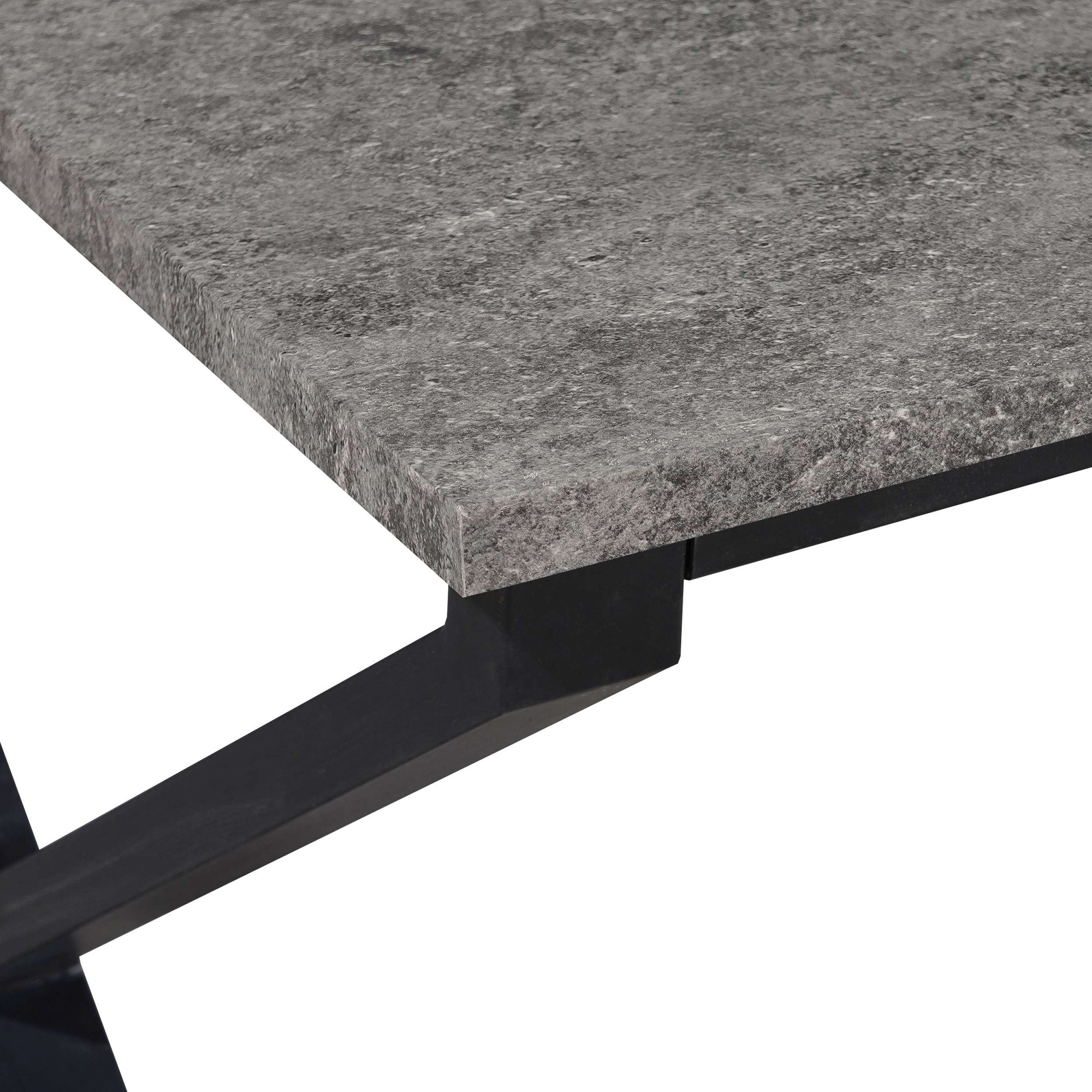 GOODproduct Table de salle à manger »Boddhi« schwarzes Metallgestell, Plattenvarianten wählbar, sowie Grössen