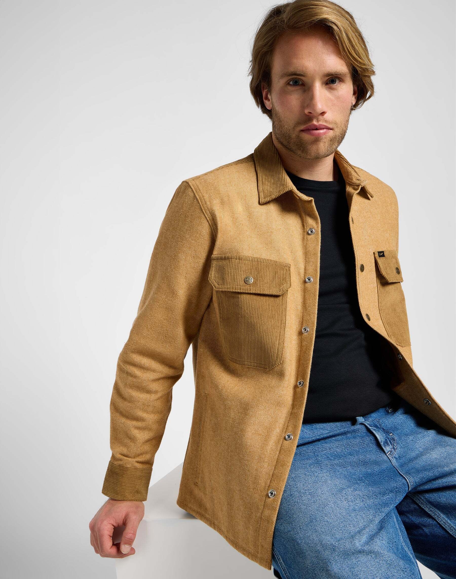 Lee® Langarmhemd »LEE Langarmhemd Mixed Fabric Shirt«