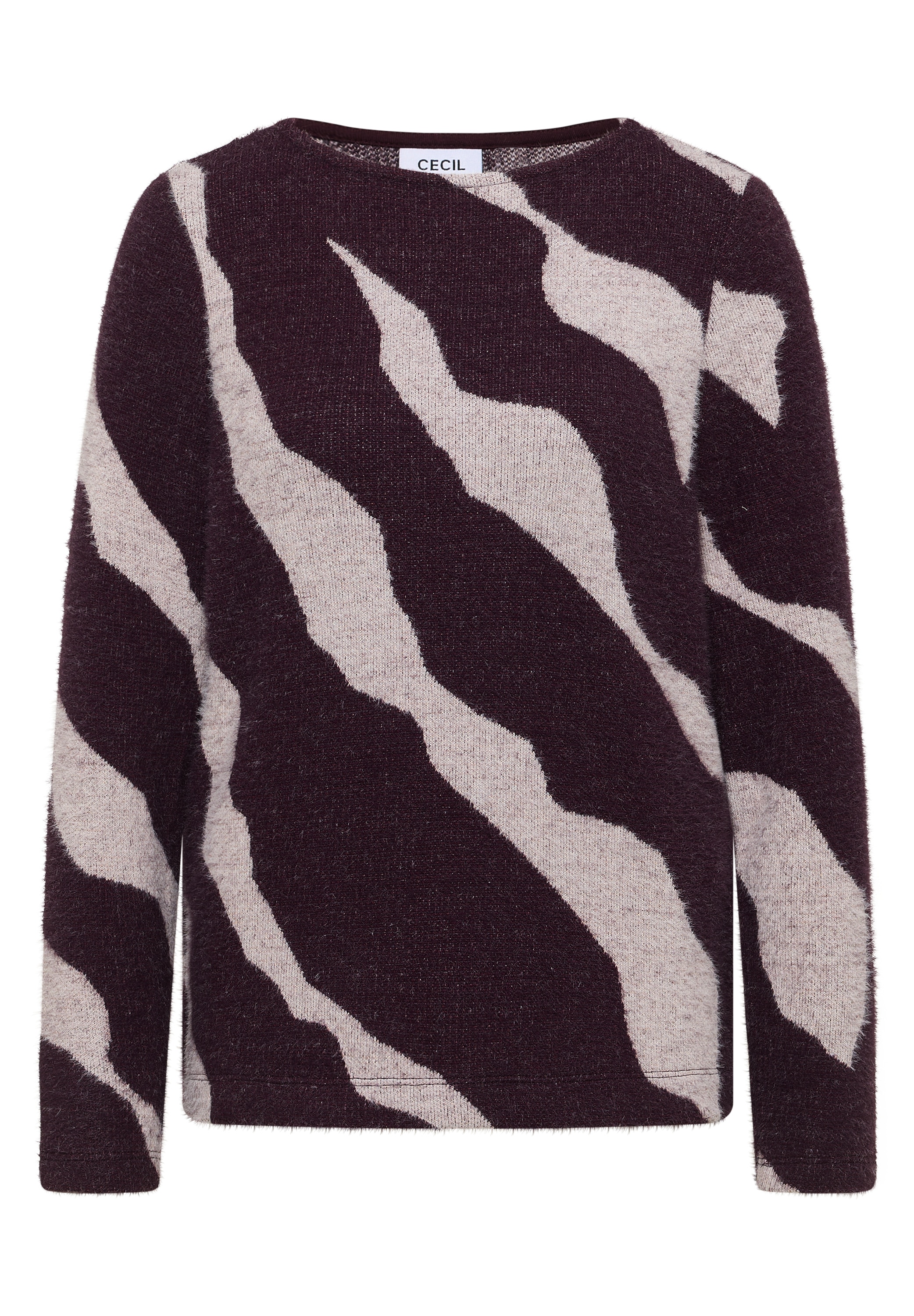 Cecil Pull en tricot mit grafischem Muster und in Federgarn-Qualität