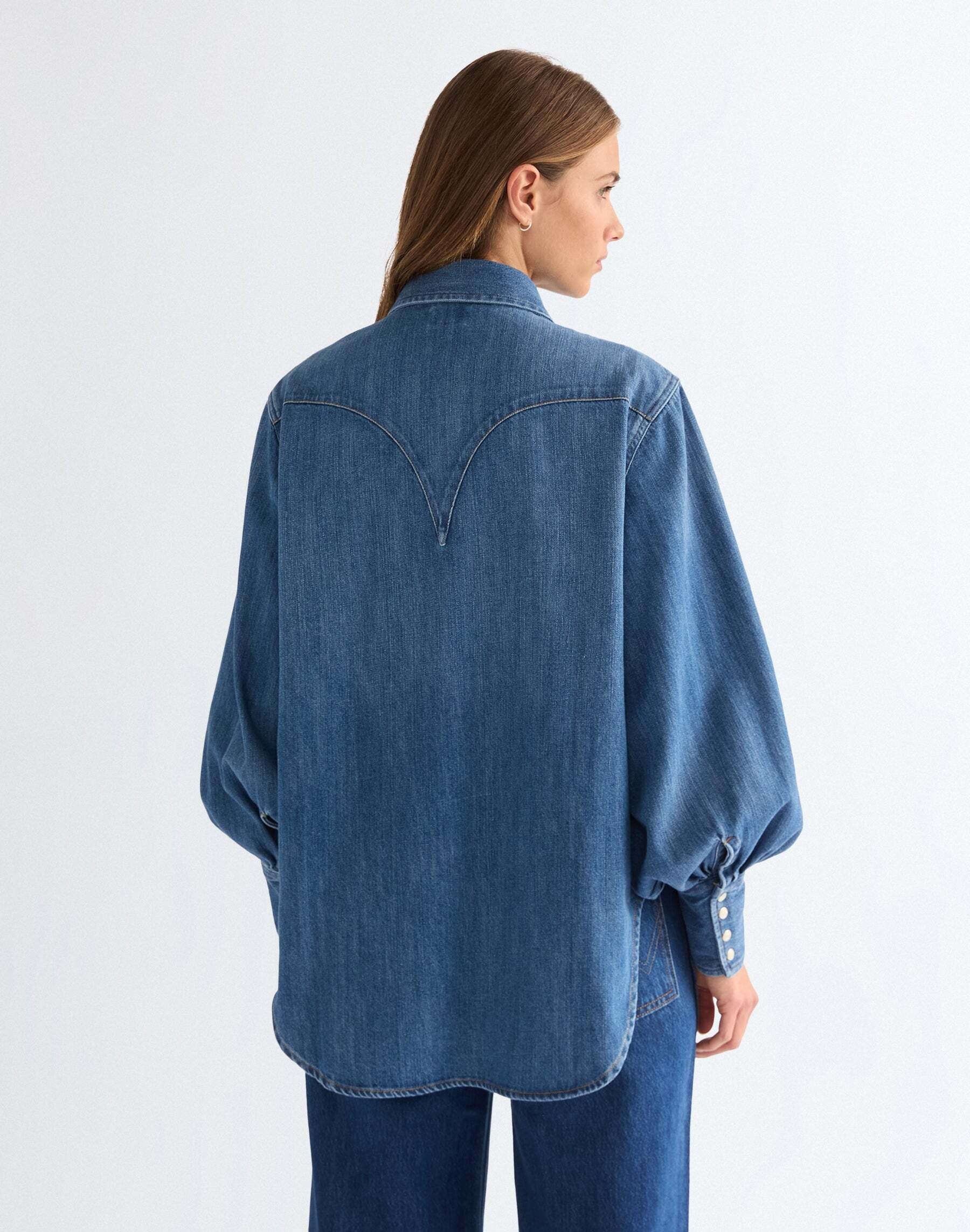 Wrangler Jeansbluse »WRANGLER Jeanshemd Exaggerated Western«