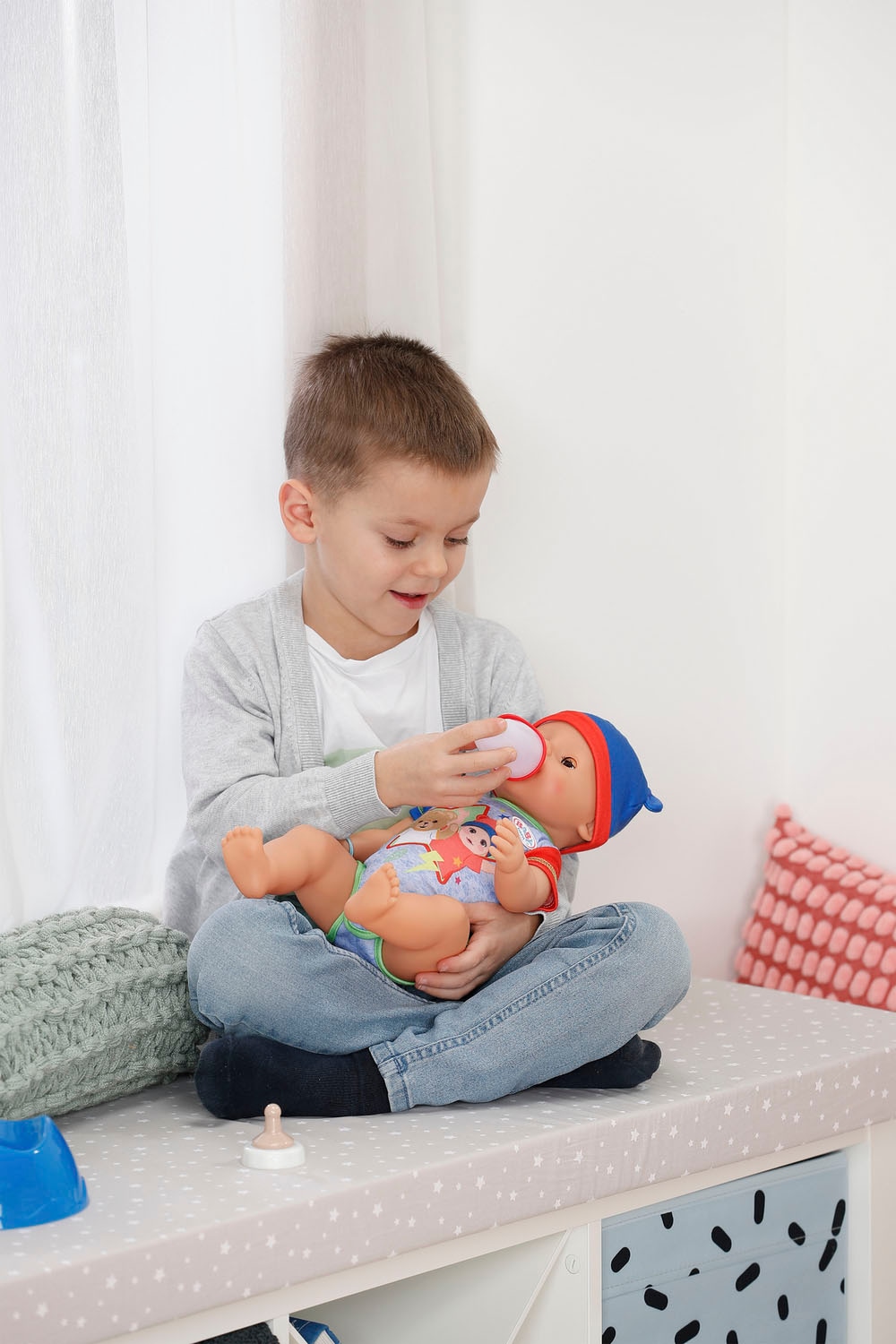 Baby Born Babypuppe »Jonas, 43 cm« mit 10 lebensechten Funktionen
