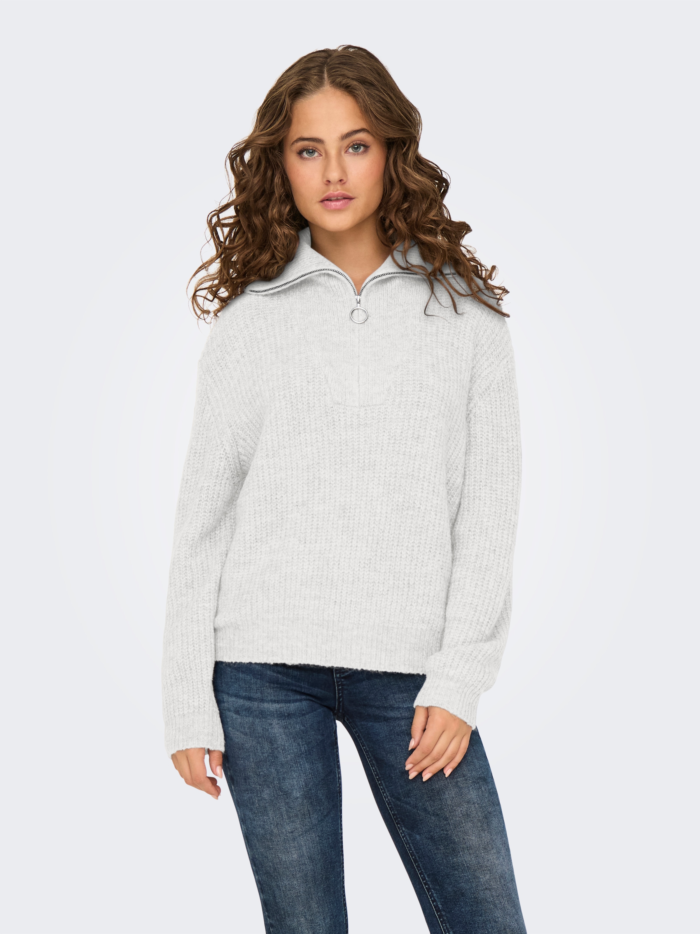 Image of ONLY Strickpullover "ONLBAKER L/S ZIP PULLOVER KNT NOOS"