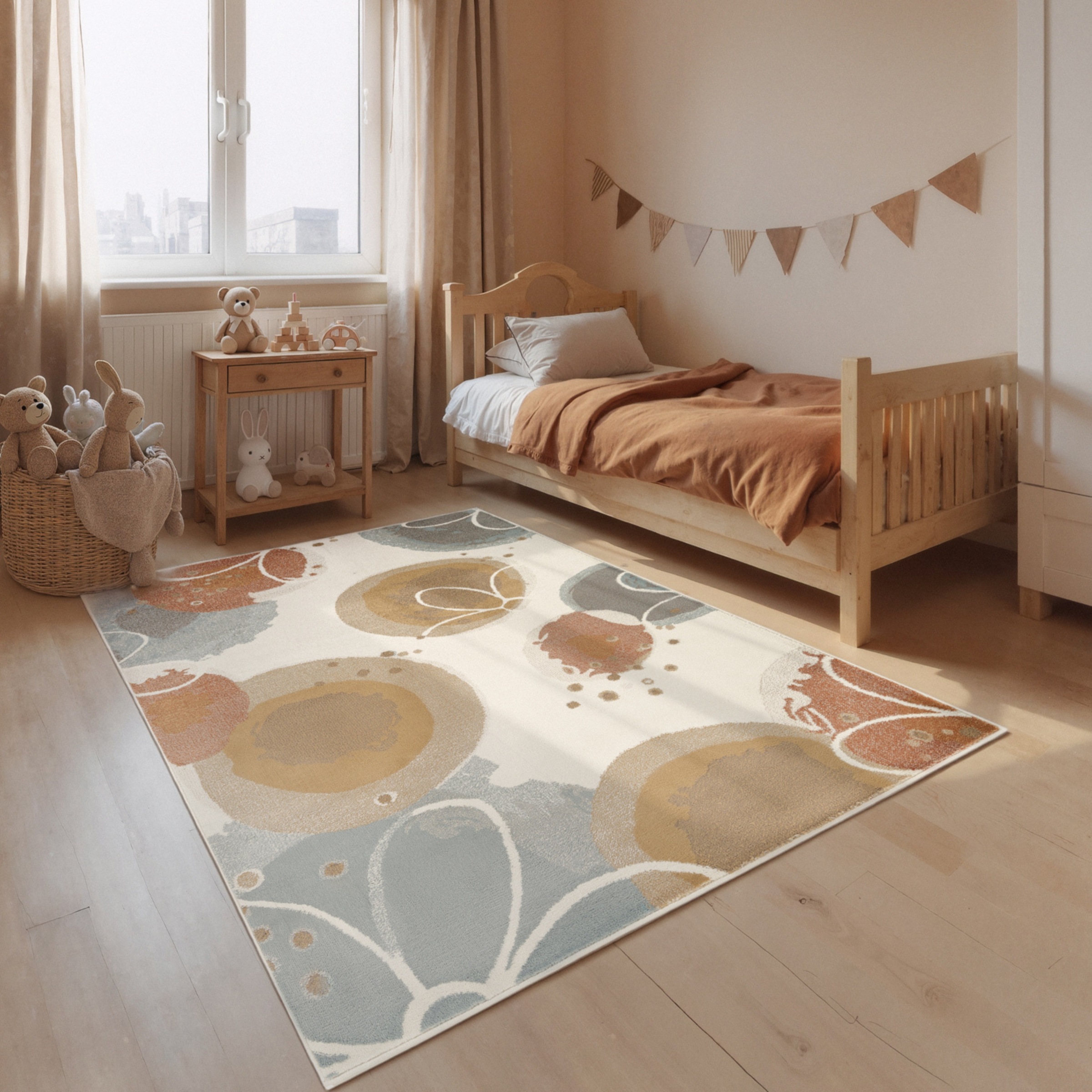 Image of HANSE Home Kinderteppich "Marigold" rechteckig 10 mm Höhe Pflegeleicht, Weich, Kinderzimmer, Spielteppich, Spielunterlage