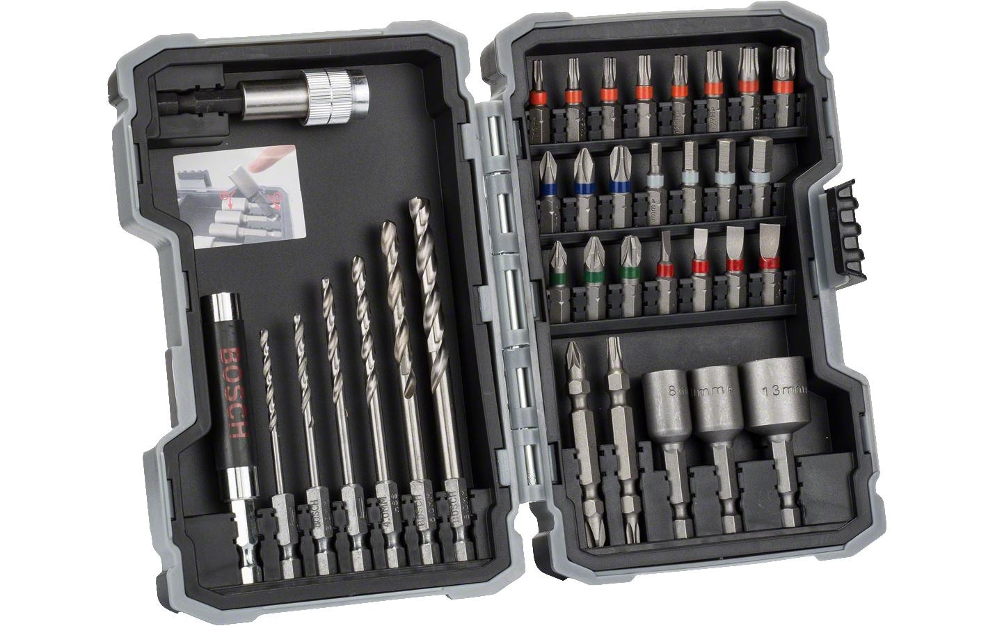 Bohrer- und Bit-Set, (35 tlg.)