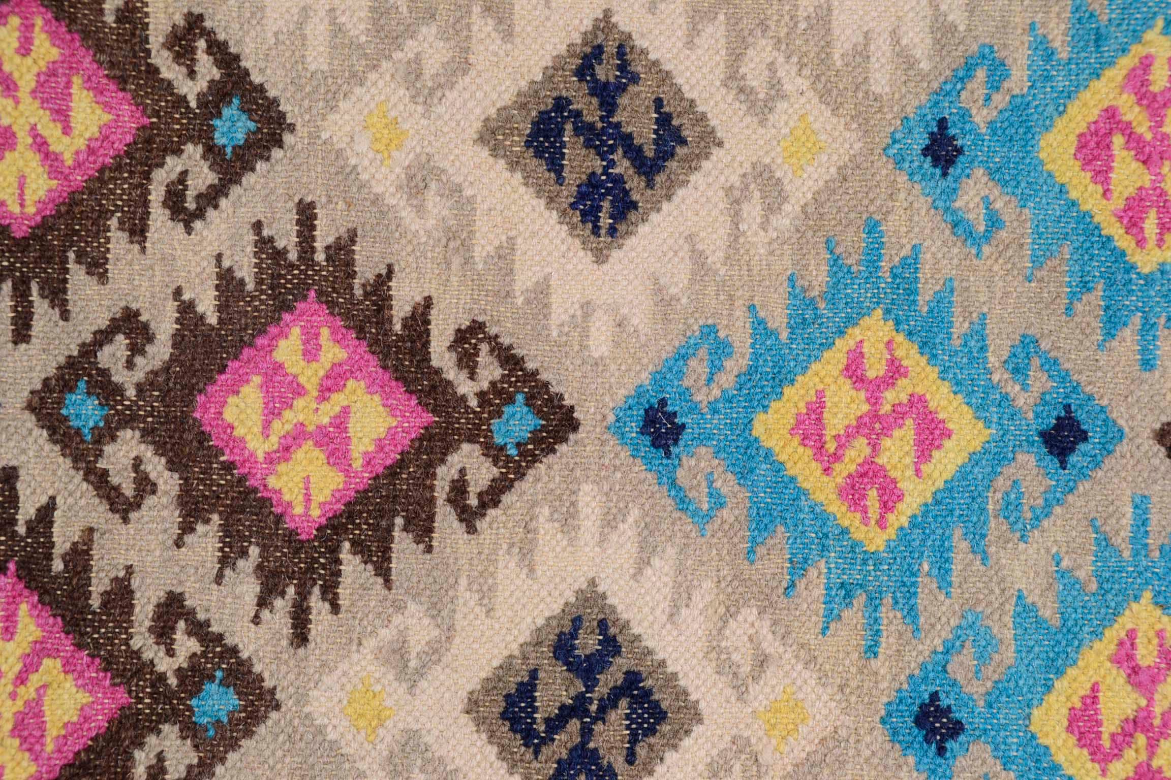 THEKO Wollteppich »Kelim Royal 2«, rechteckig, 5 mm Höhe, Flachgewebe, reine Wolle, handgewebt, mit Fransen