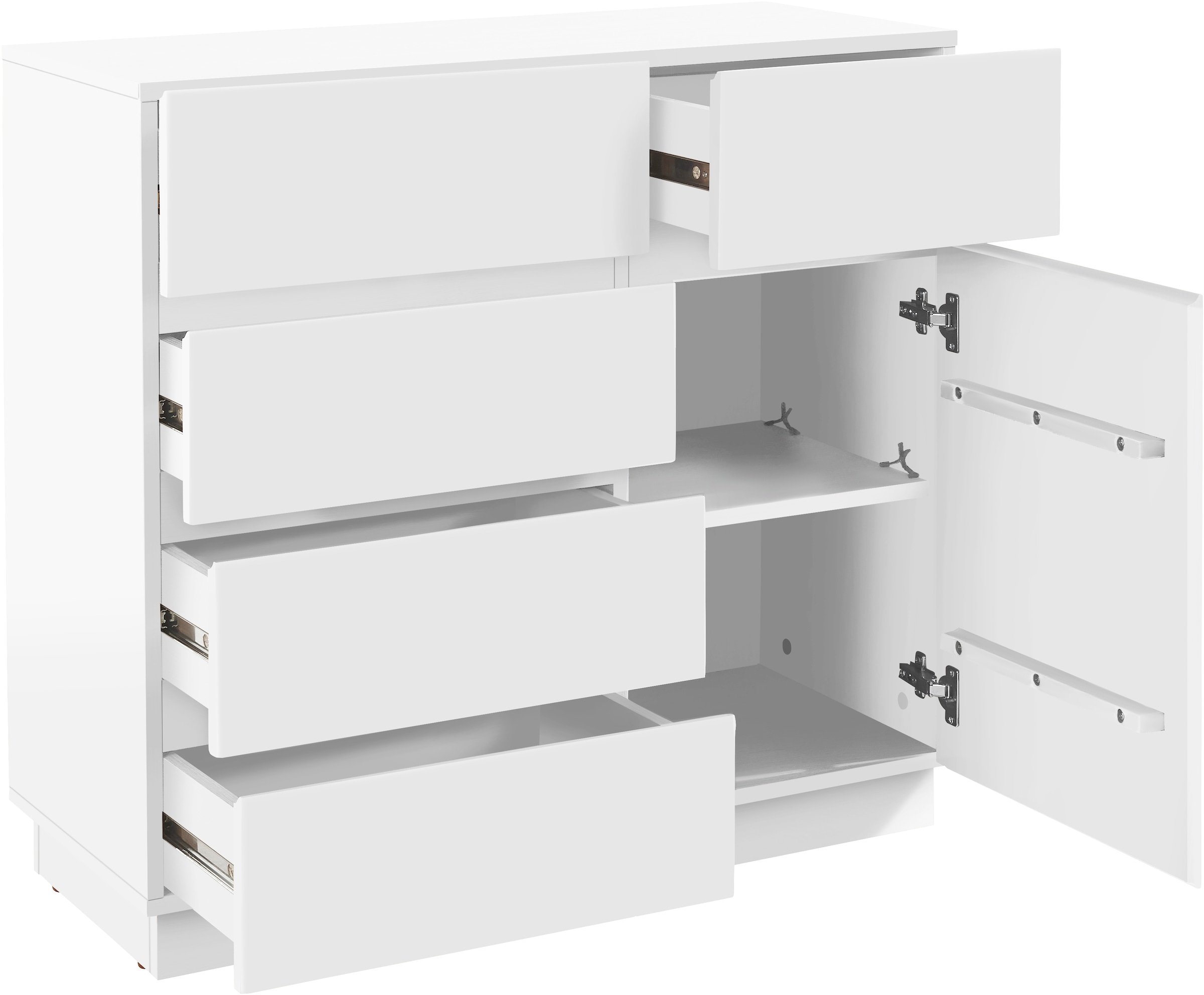 Home affaire Kommode »Laima«, Breite 90 cm, mit 5 Schubladen, teilmassiv, FSC®-zertifiziert