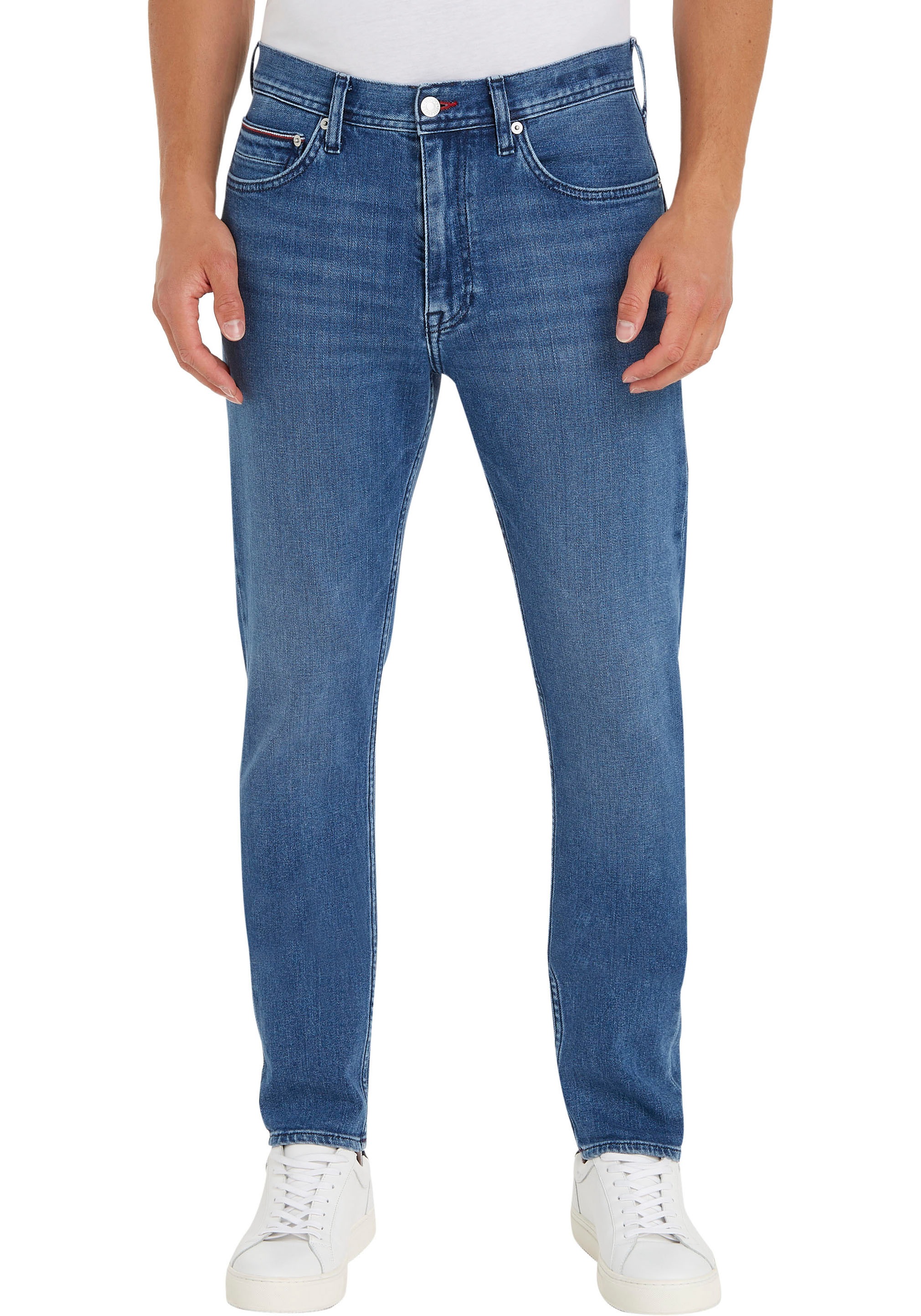 Tommy Hilfiger Gerade Jeans »TAPERED HOUSTON«, mit Tommy Hilfiger Lederprägung kaufen