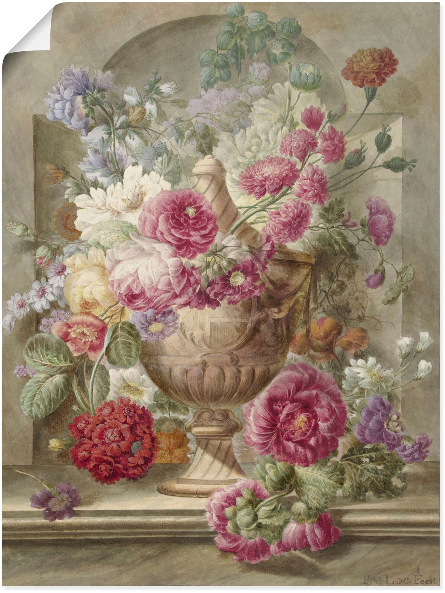Image of Artland Wandbild »Vase mit Blumen.«, Arrangements, (1 St.), in vielen Grössen & Produktarten - Alubild / Outdoorbild für den Aussenbereich, Leinwandbild, Poster, Wandaufkleber / Wandtattoo auch für Badezimmer geeignet bei Ackermann Versand Schweiz